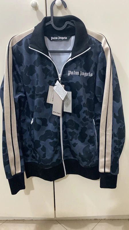 Palm Angels Palm angels track jacket navy blue camo Size US M / EU 48-50 / 2 - 1 Thumbnail