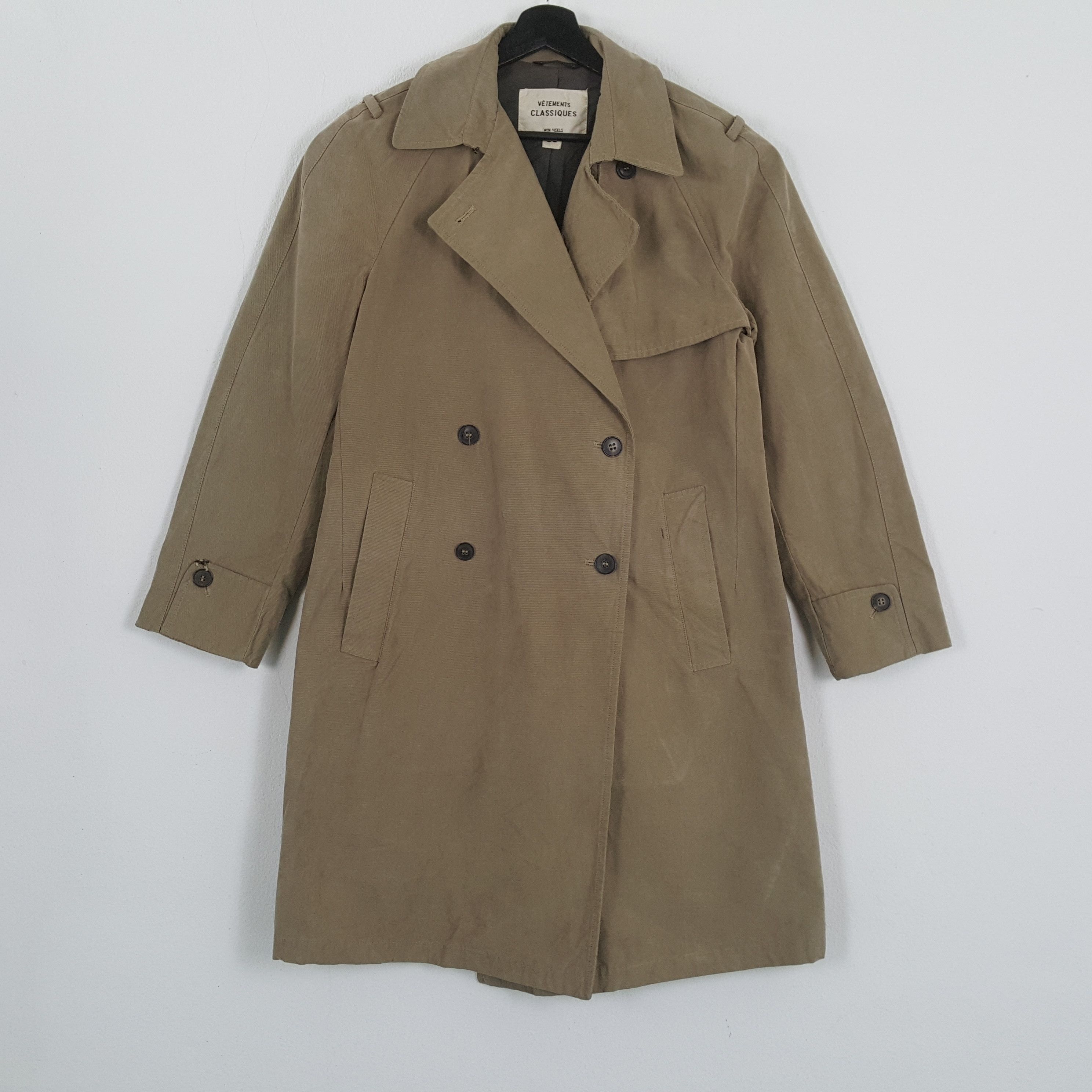 Vintage VETEMENTS CLASSIQUES Fashion Style Trench Jacket Size US M / EU 48-50 / 2 - 1 Thumbnail