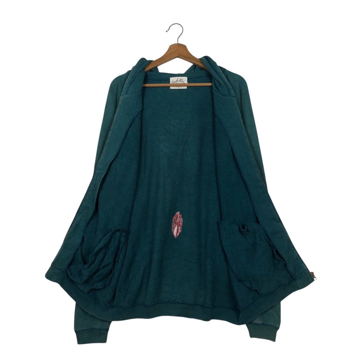 Japanese Brand Vintage LockHeaven Teal Zip Hoodie Embroidered Dreamcatcher Size US L / EU 52-54 / 3 - 15 Thumbnail