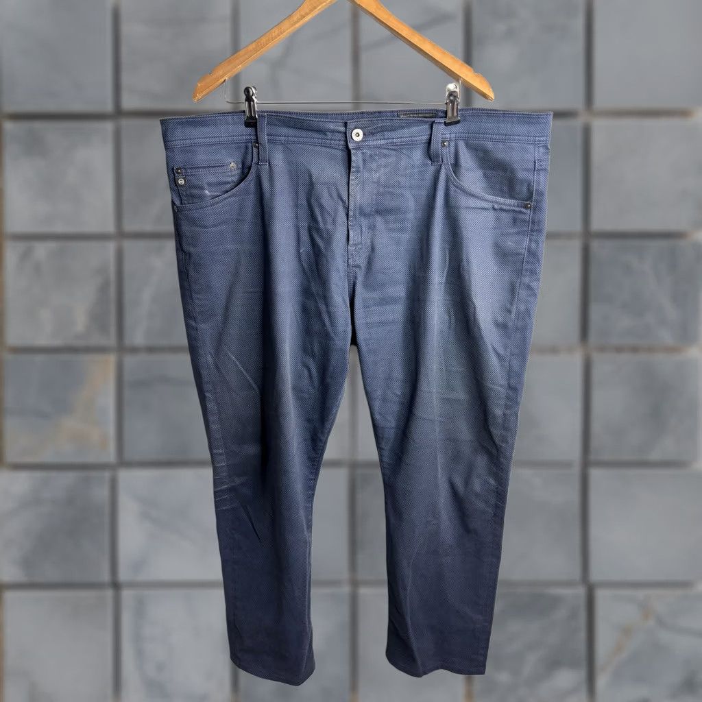 Vintage AG Adriano Goldschmied Everett Jeans Mens 44x33 Blue Slim Straight Geometric Denim 5-Pocket N/A Size US 44 / EU 60 - 1 Thumbnail