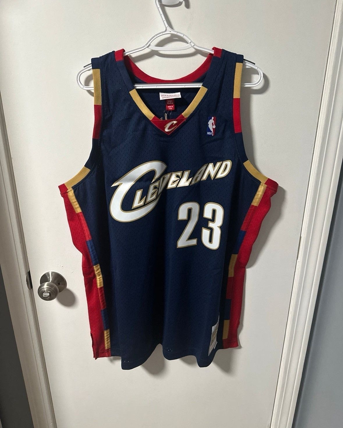 image of Mitchell Ness Lebron James Cleveland Cavaliers 2008-2009 Swingman Jersey in Blue, Men's (Size 2XL)