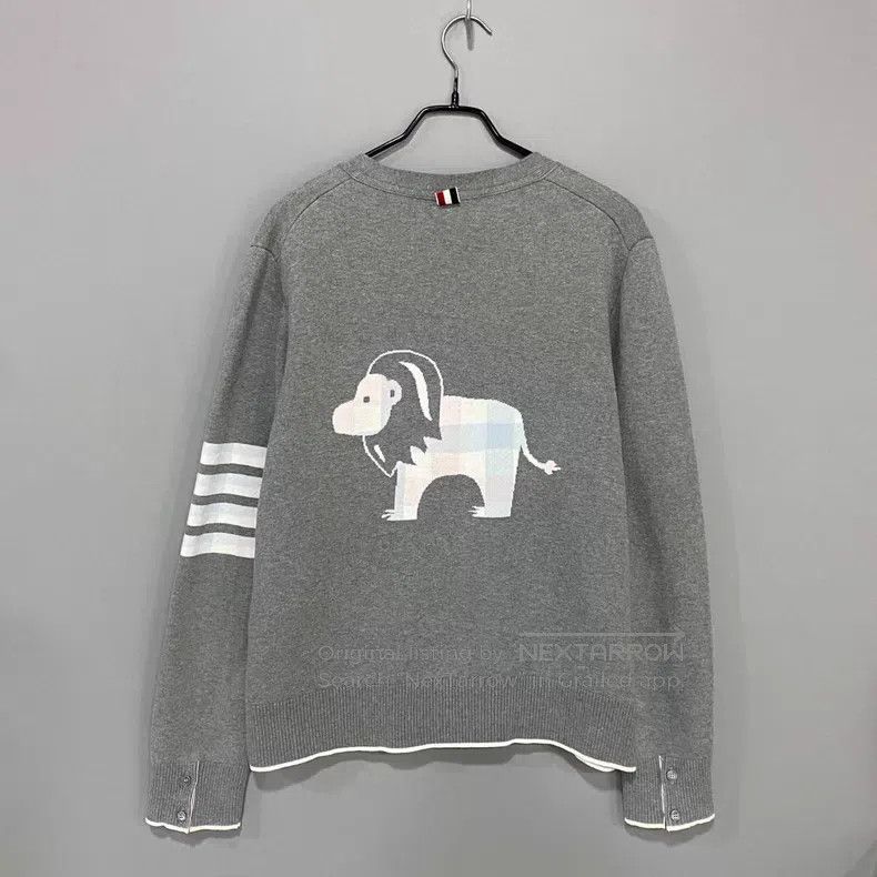 Thom Browne Thom Browne Little Lion Color Label Four Stripe Knit Cardi Size US XL / EU 56 / 4 - 3 Thumbnail