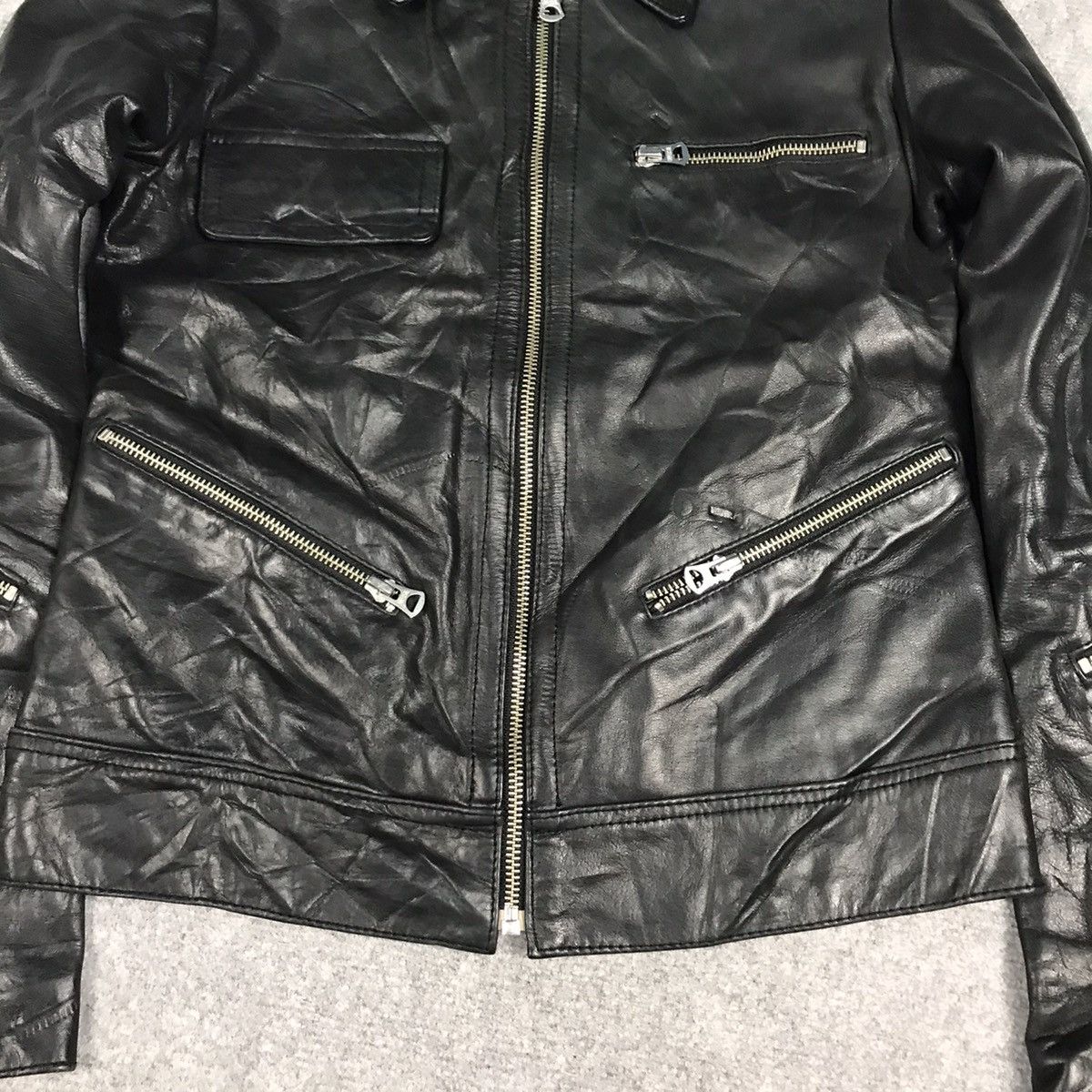 Japanese Brand × Lee LEE MULTI ZIPPER PUNK GOTHIC STYLE LEATHER JACKET Size S / US 4 / IT 40 - 3 Thumbnail