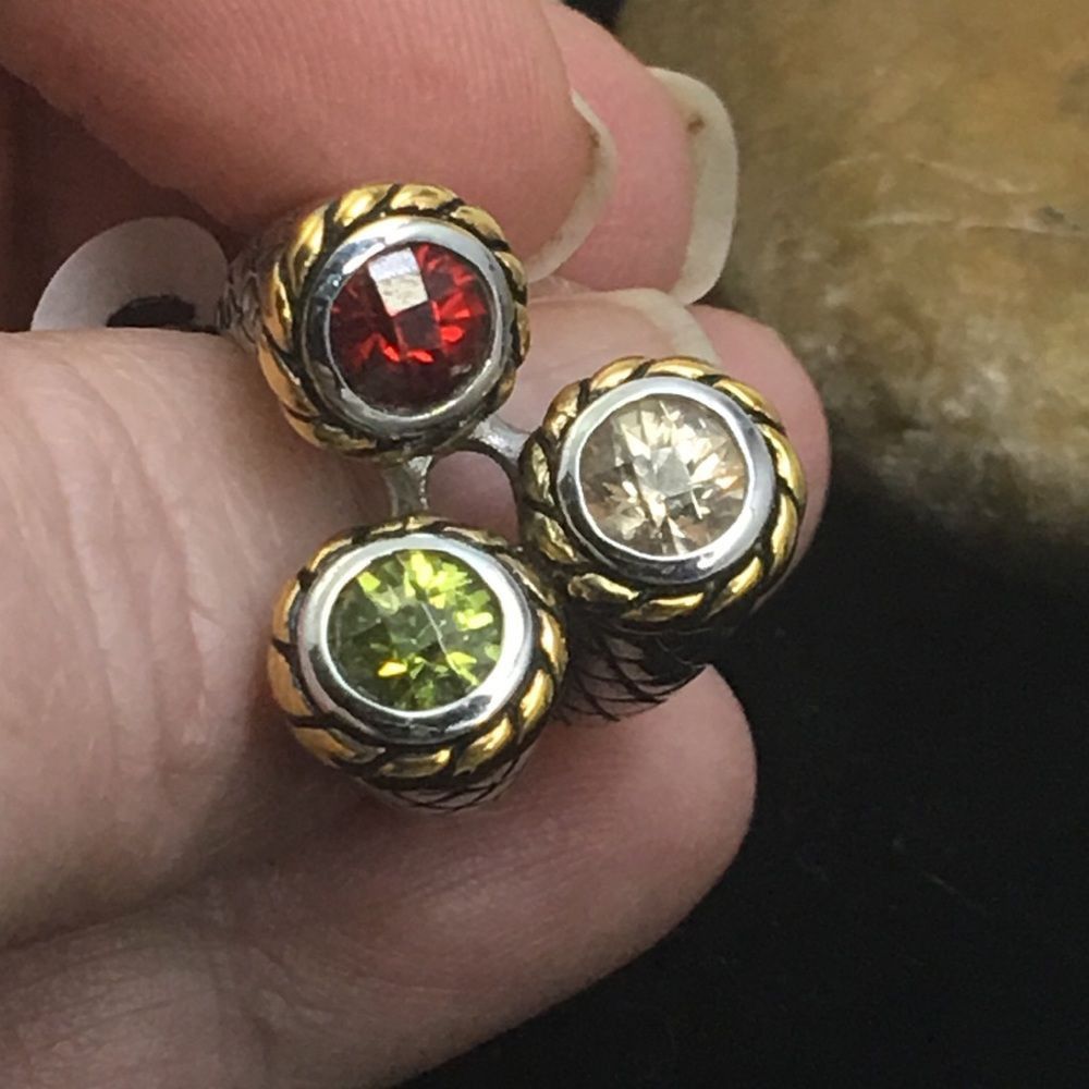 The Unbranded Brand Designer Inspired CZ Sterling Silver Ring Size 6 Size ONE SIZE - 6 Thumbnail