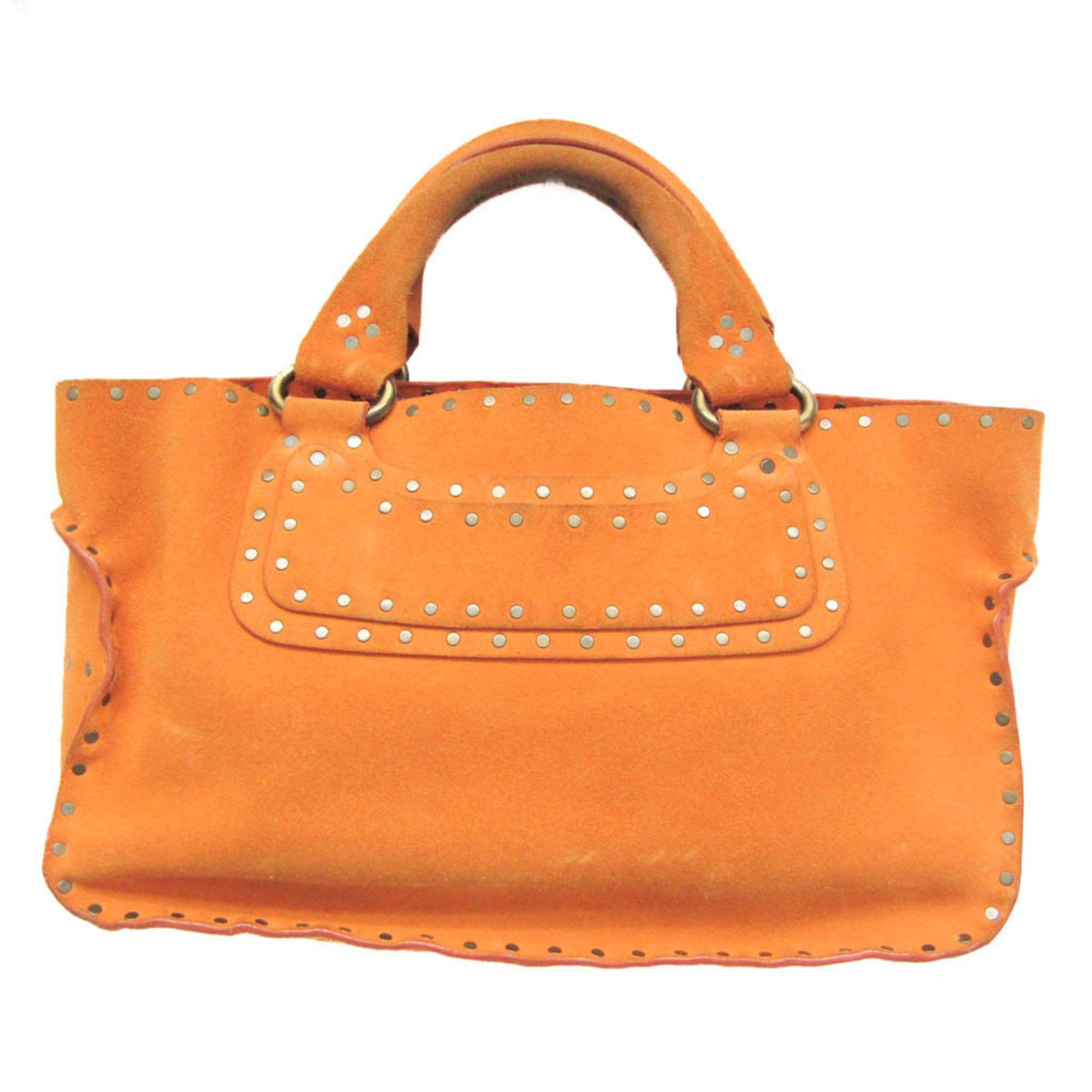 image of Celine Boogie Women's Suede Handbag Orange