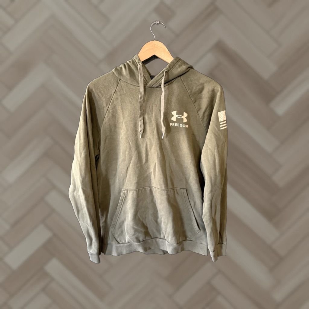 Under Armour Under Armour Mens Green Freedom Military Pullover Hooded Sweatshirt Mens L Green Pullover Hooded Sweatshirt Size US L / EU 52-54 / 3 - 1 Thumbnail