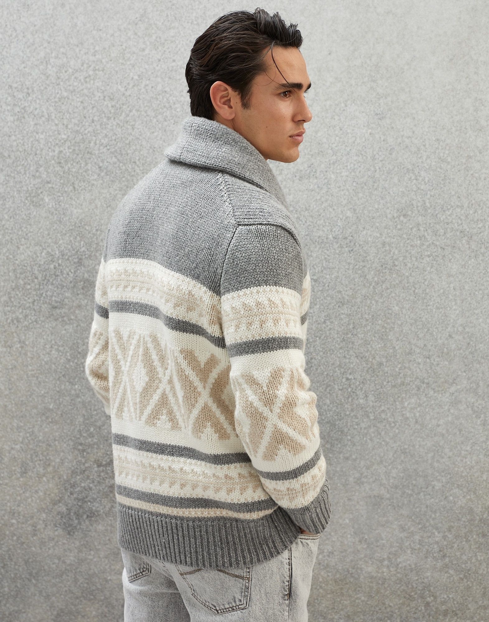 Brunello Cucinelli o1w1db10225 Cashmere Cardigan in Multicolor Size US L / EU 52-54 / 3 - 2 Thumbnail