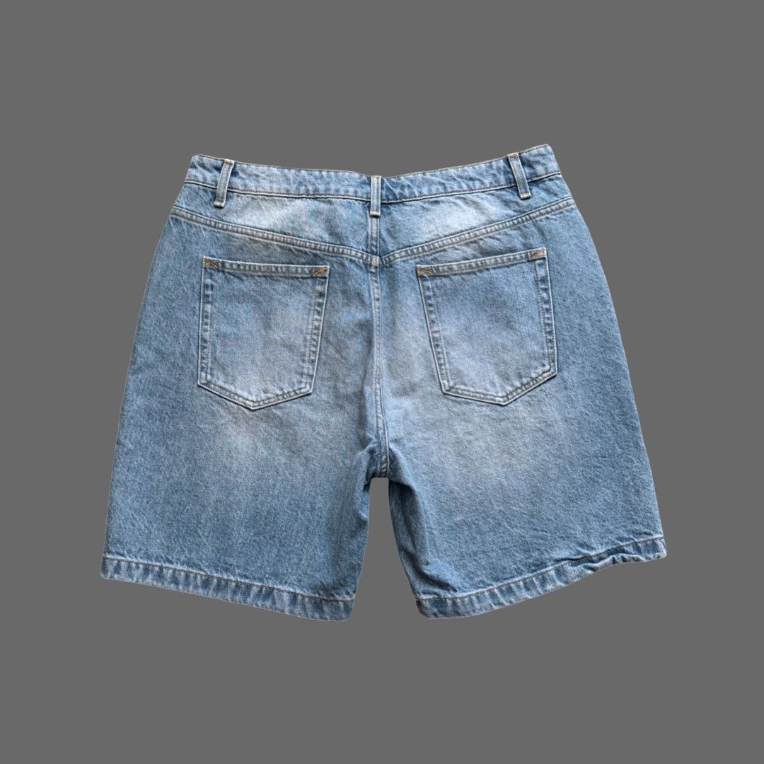Topman Topman Straight Leg Denim Shorts Light Blue Wash 34 NWT Size US 34 / EU 50 - 7 Thumbnail