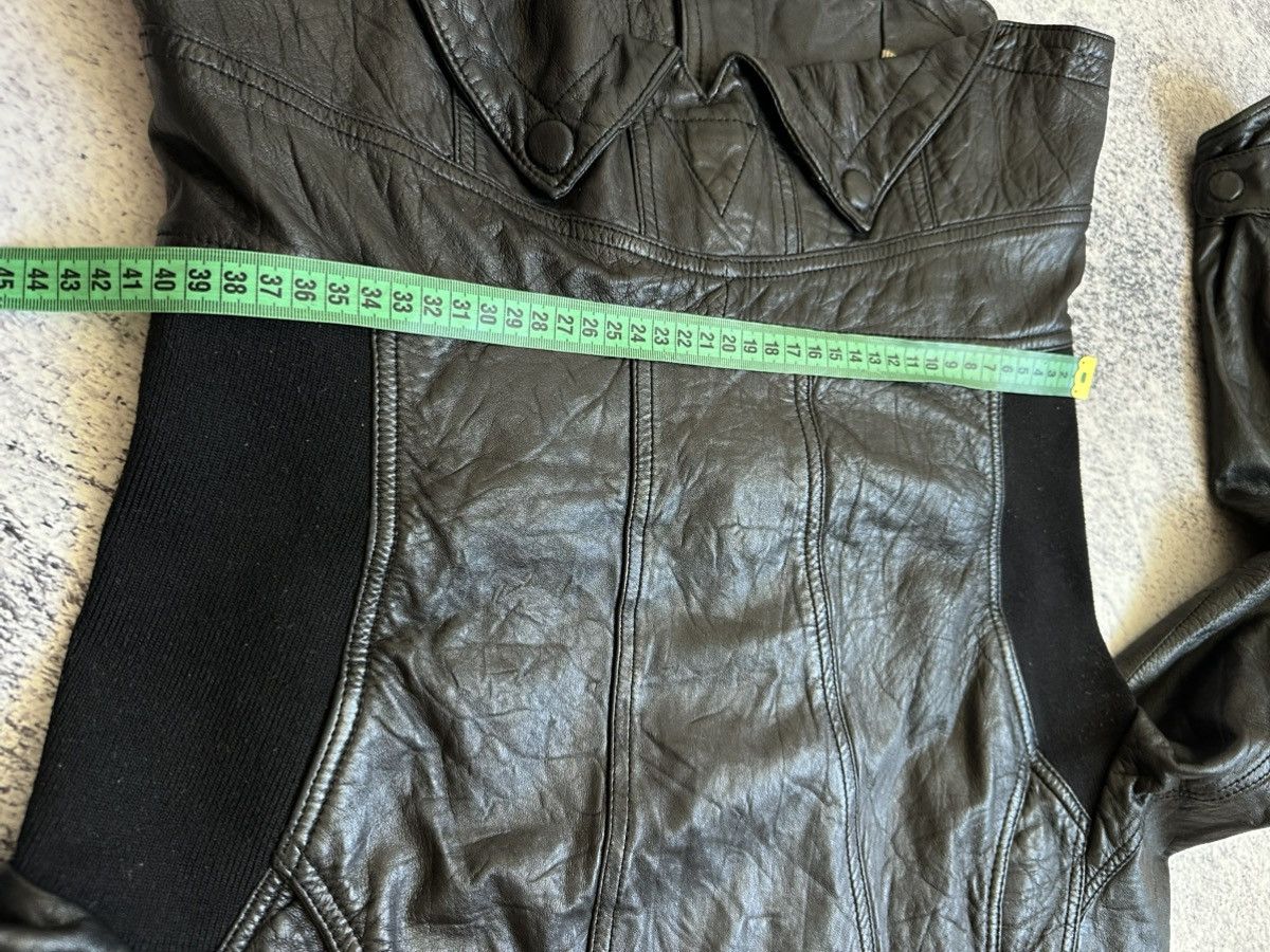 DENHAM Awant-garde Denham Leather Biker Jacket Rick Owens Style Y2K Size M / US 6-8 / IT 42-44 - 25 Thumbnail
