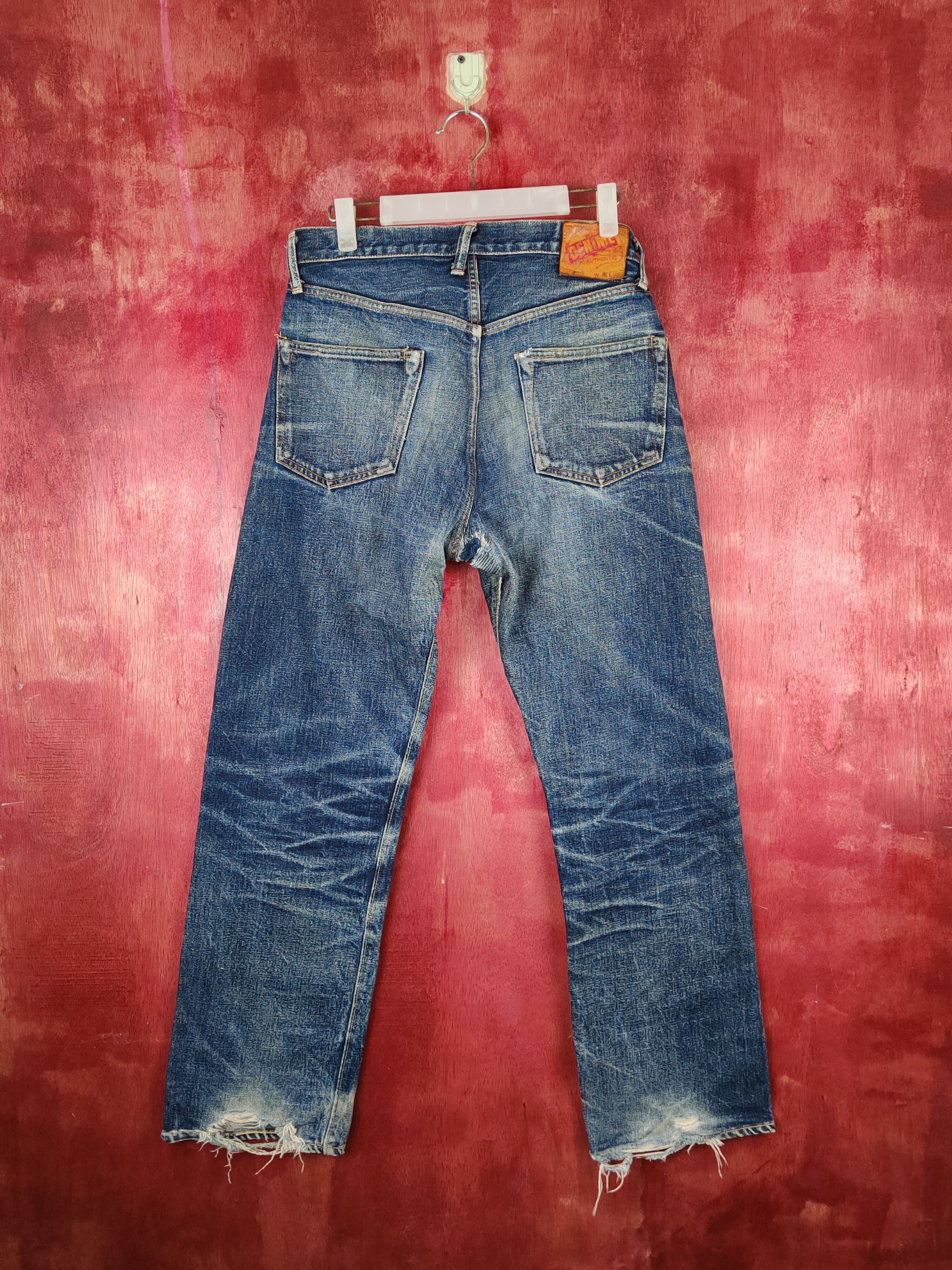 Denime DL Denime Japan Vintage Distressed Ripped Jeans #S1705 Size US 31 - 8 Thumbnail