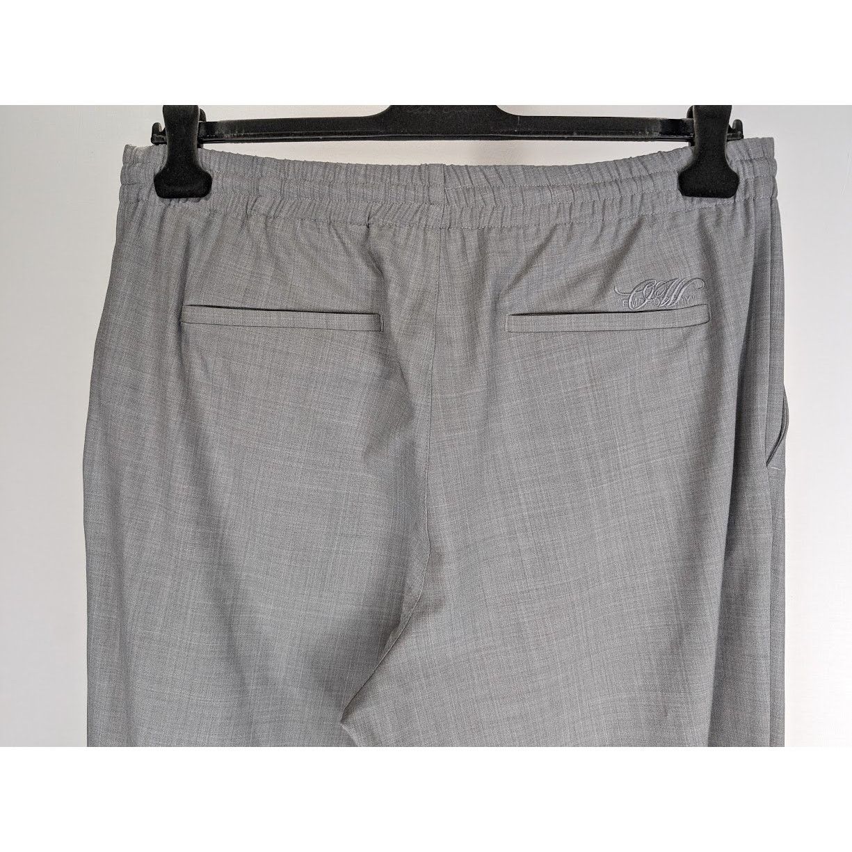 Off-White o1rshd1 Wool Long Lounge Trackpant in Melange Grey Size US 36 / EU 52 - 19 Thumbnail