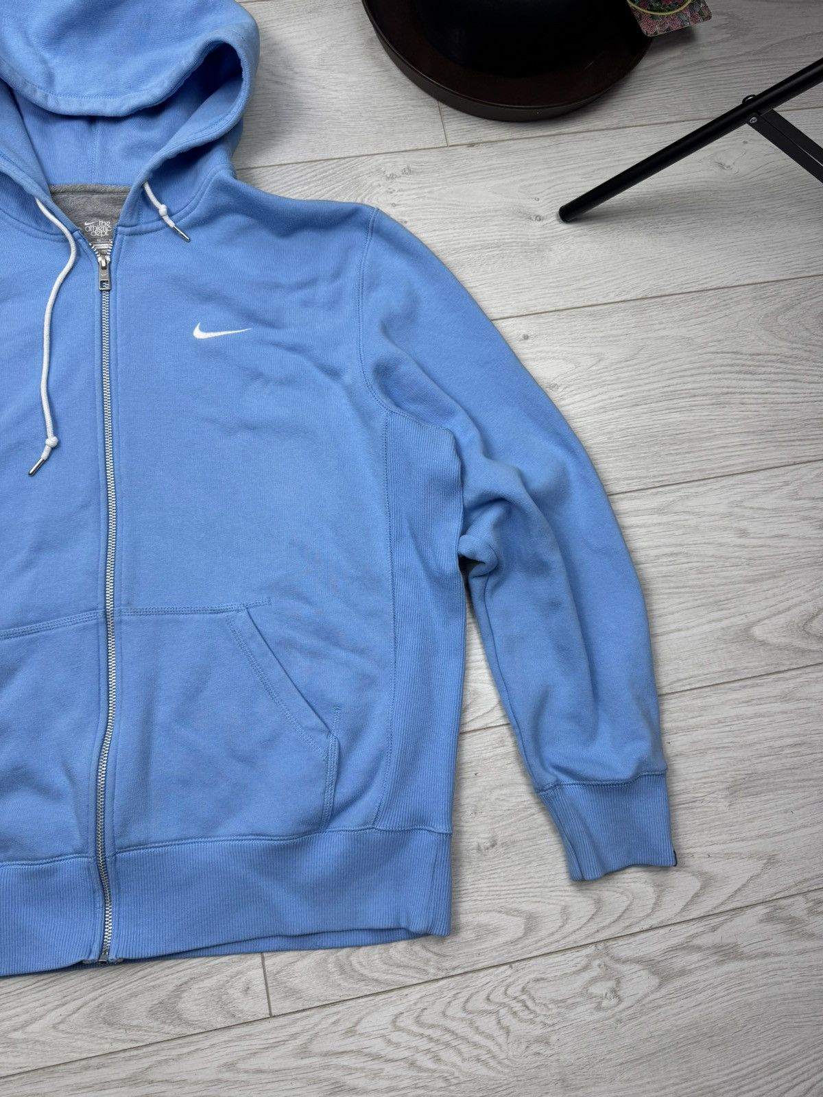 Nike × Vintage Vintage 00s Nike Air Hip Hop Vibe Zip Up Hoodie Baby Blue Size US L / EU 52-54 / 3 - 3 Thumbnail