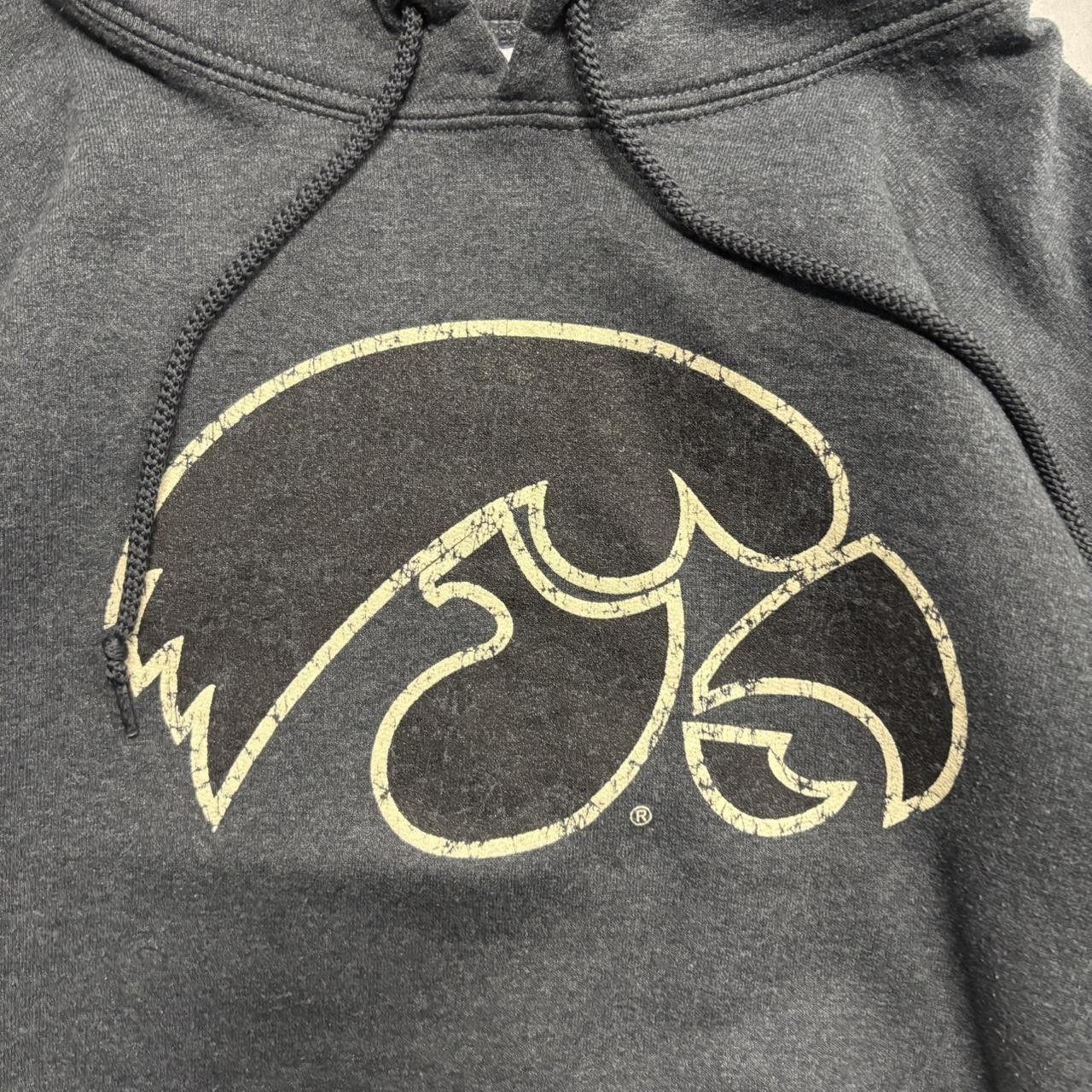 Japanese Brand × Vintage Crazy Vintage Y2K/2000s University of Iowa Hawkeyes Grey Collegiate Essential Hoodie! Size US M / EU 48-50 / 2 - 2 Thumbnail