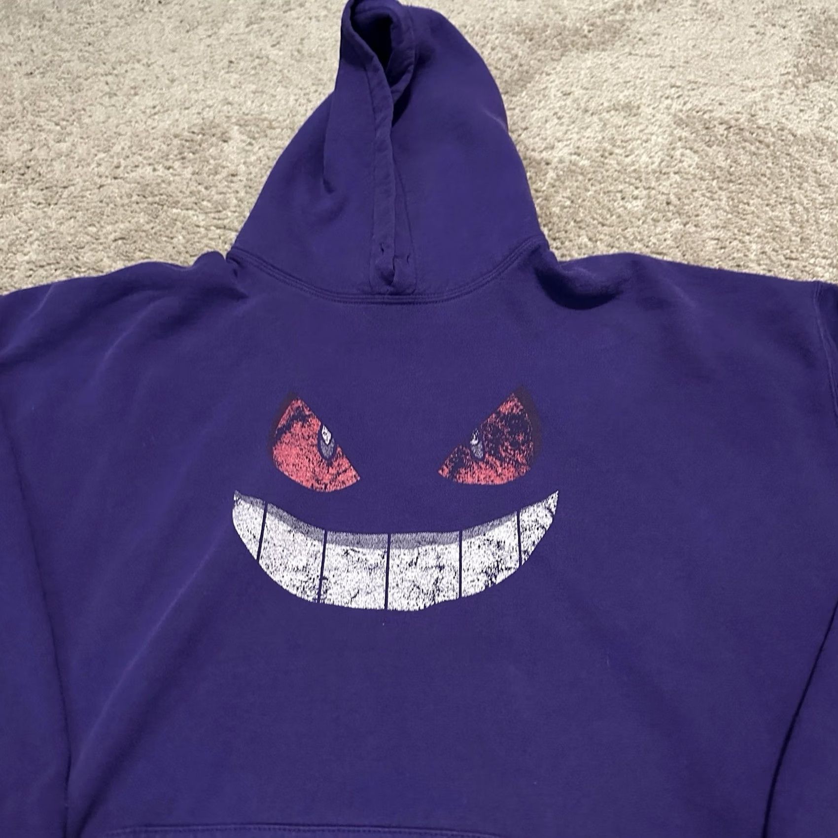 Gildan VINTAGE Pokemon Gengar Hoodie Mens 2XL Pullover Y2K Purple Graphic Print Size US XXL / EU 58 / 5 - 2 Thumbnail