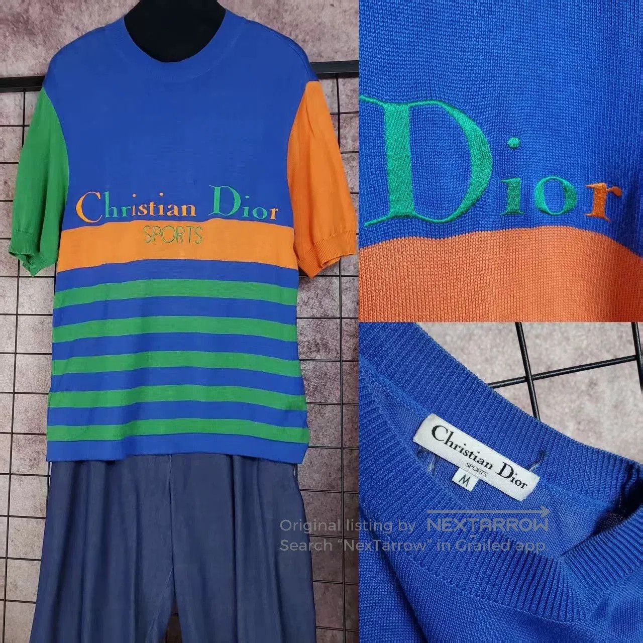 Dior dior color block rainbow logo knit shirt. Size US M / EU 48-50 / 2 - 1 Thumbnail