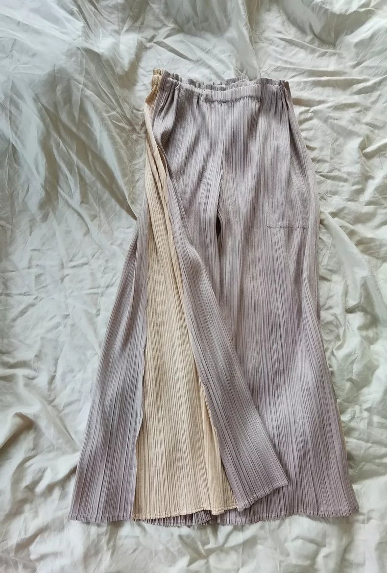 Issey Miyake Issey Miyake size:3 Color-blocked pleated pants Size 42" / US 20 - 5 Thumbnail