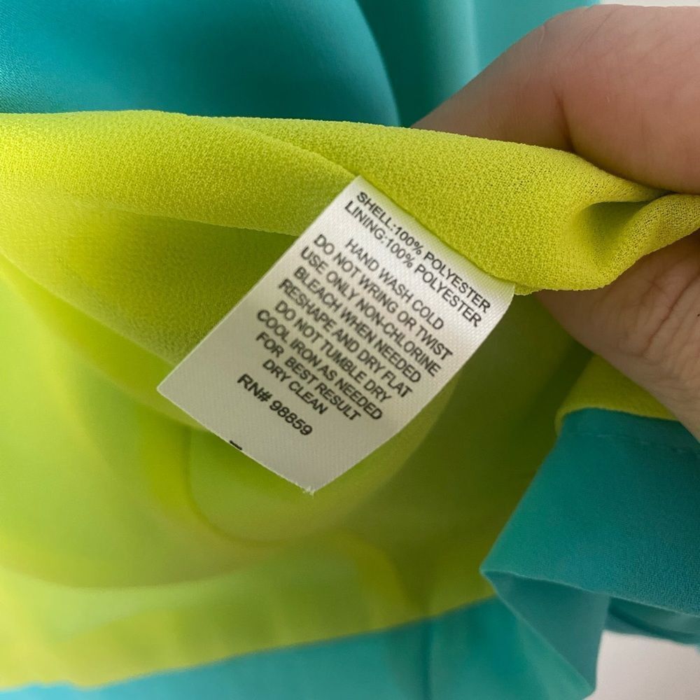 Other Willi Smith Blazer. Gorgeous Aqua Blazer with Lime Green. Me Size M / US 6-8 / IT 42-44 - 5 Thumbnail
