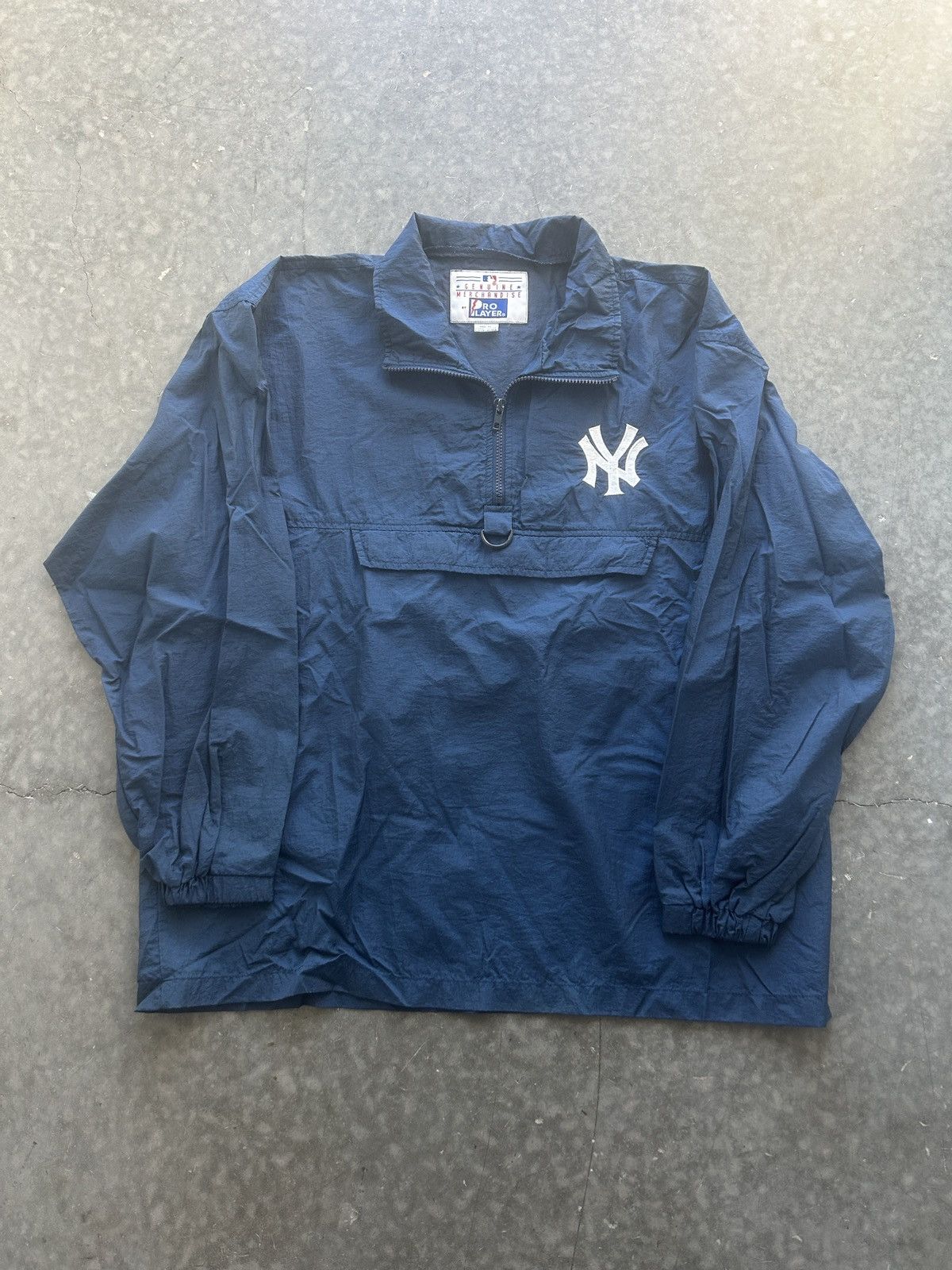 New York Yankees × Pro Player × Vintage Vintage 90s Pro Player Yankees Anorak Windbreaker Jacket Size US XL / EU 56 / 4 - 1 Thumbnail