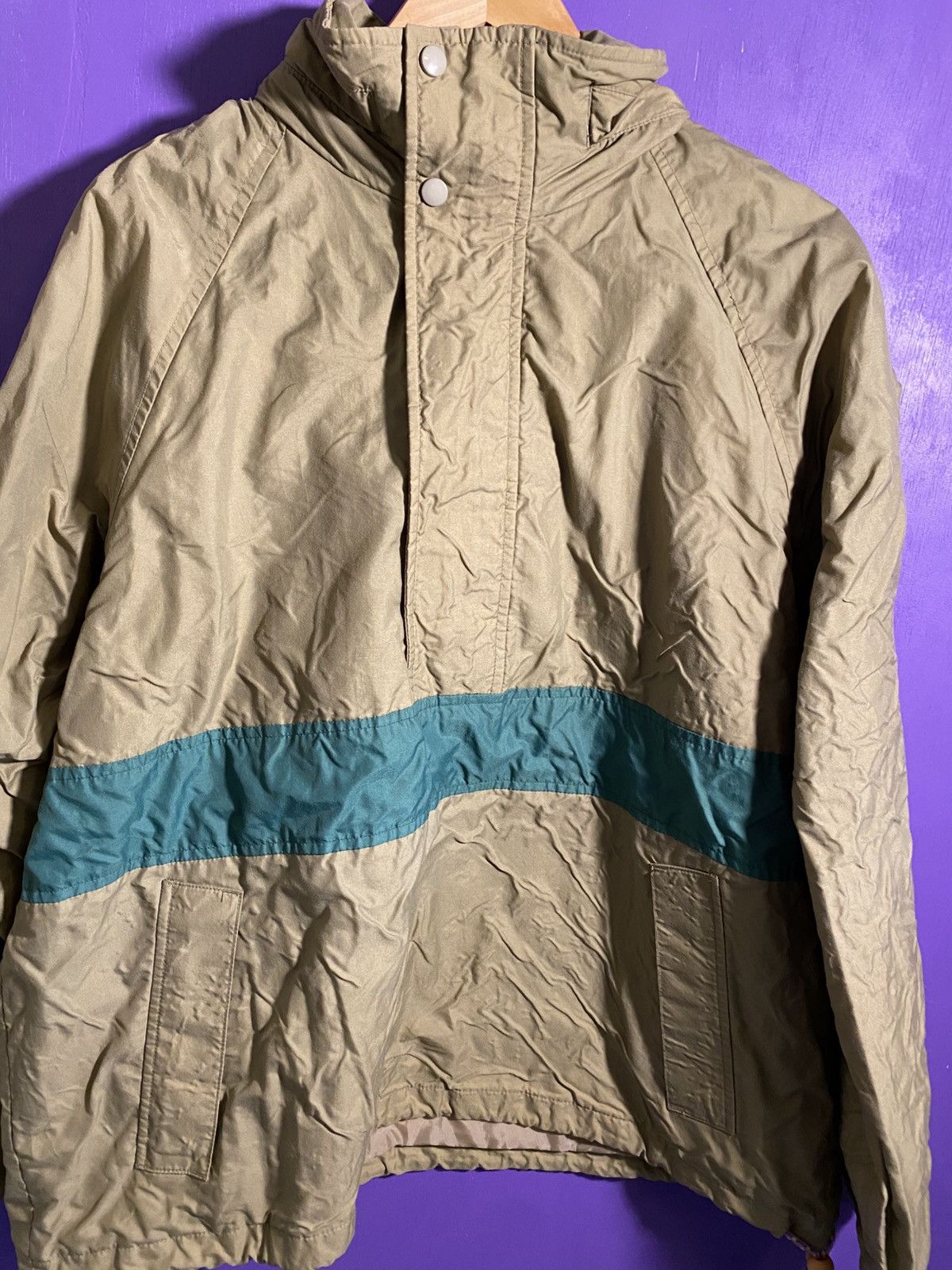 Eddie Bauer Vintage 90s Eddie Bauer half zip hooded jacket Size US L / EU 52-54 / 3 - 3 Thumbnail