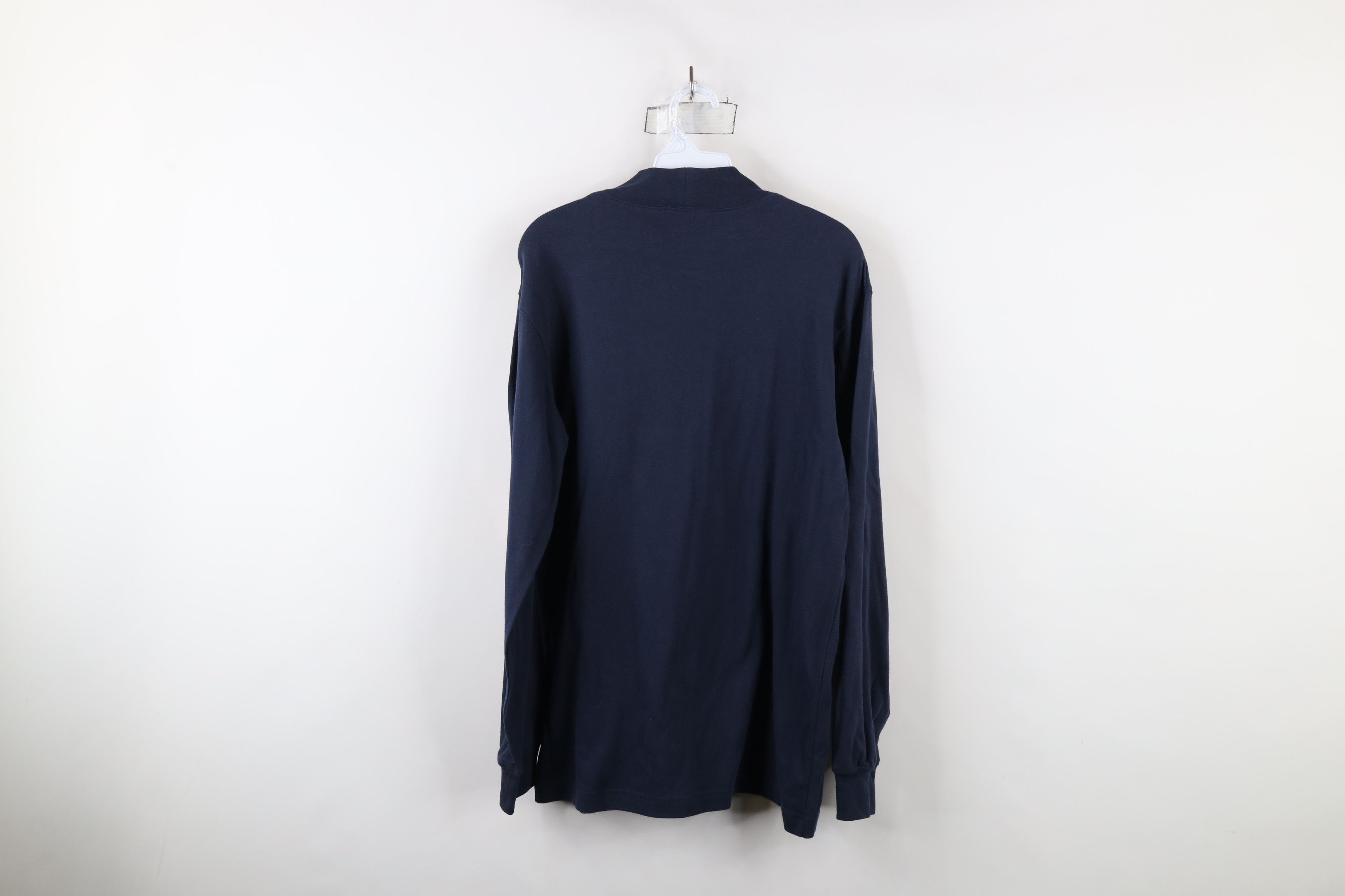 Vintage Vintage 90s Streetwear Soft Cotton Mock Neck T-Shirt Blue Size US S / EU 44-46 / 1 - 9 Thumbnail
