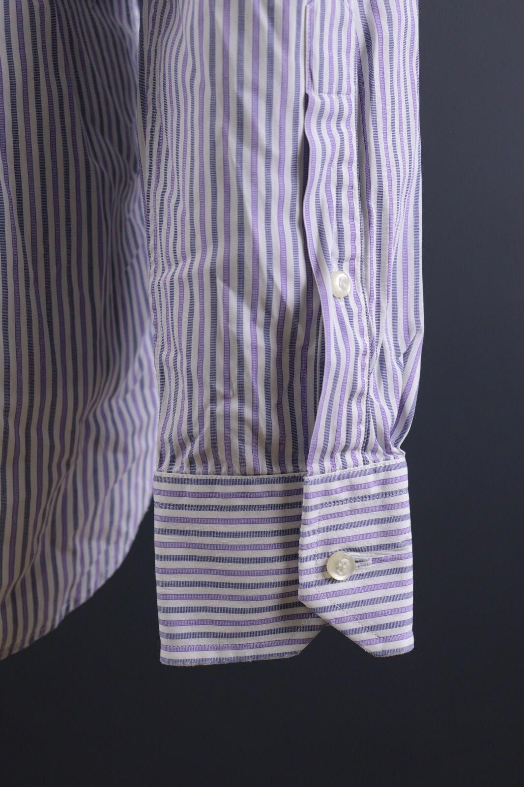 Designer Boggi Milano Doppio Ritorto Tailpred Shirt Size 41 / 16 Size US M / EU 48-50 / 2 - 9 Thumbnail