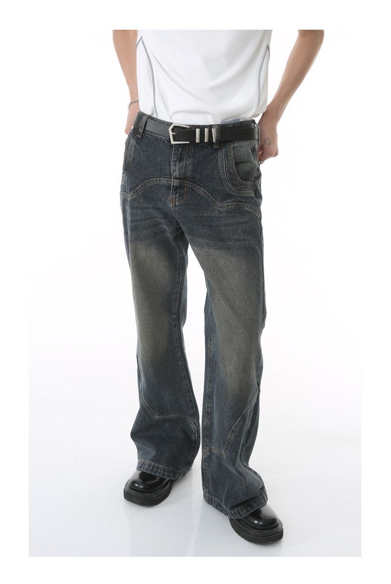 Japanese Brand × Jean Japanese retro patchwork flared cargo loose jeans Size US 32 / EU 48 - 2 Thumbnail
