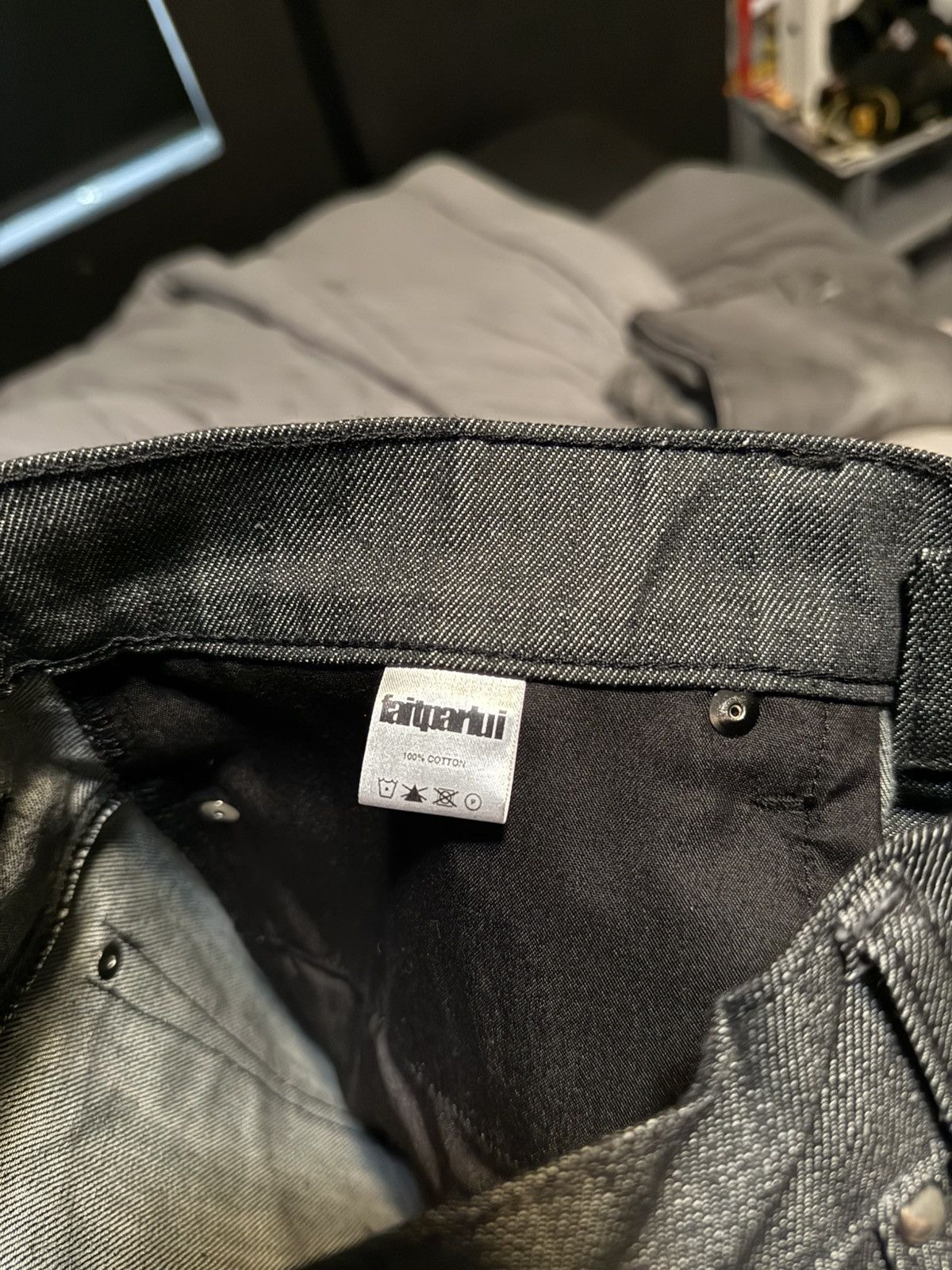 Other Fait Par Lui Men's Wide Leg Baggy Bomber Denim 32x32 Size US 32 / EU 48 - 4 Thumbnail
