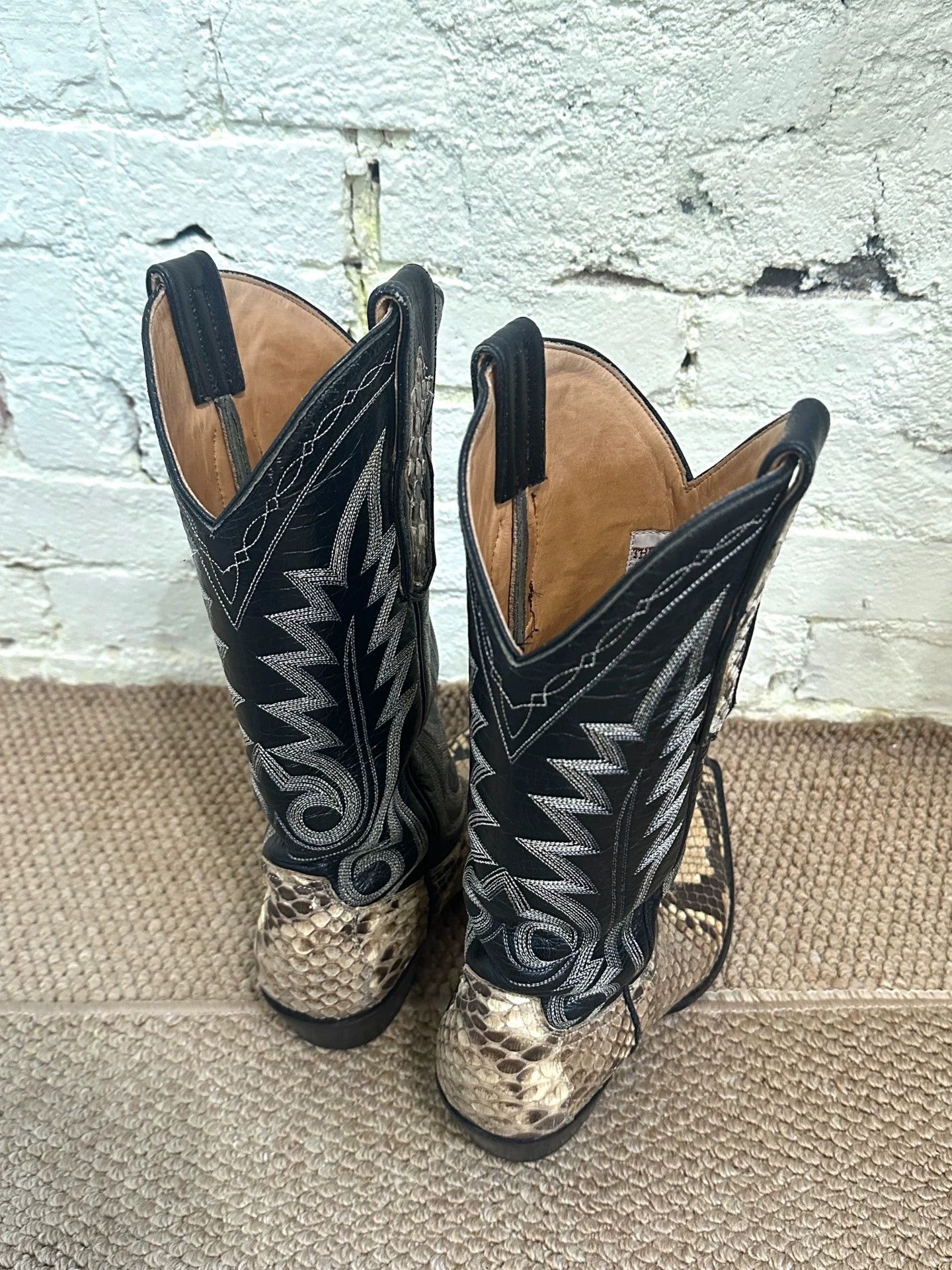 Vintage THE OLD GRINGO Vintage Snake Print Knee-High Boots 6B (36-36.5) Size US 6 / IT 36 - 4 Thumbnail