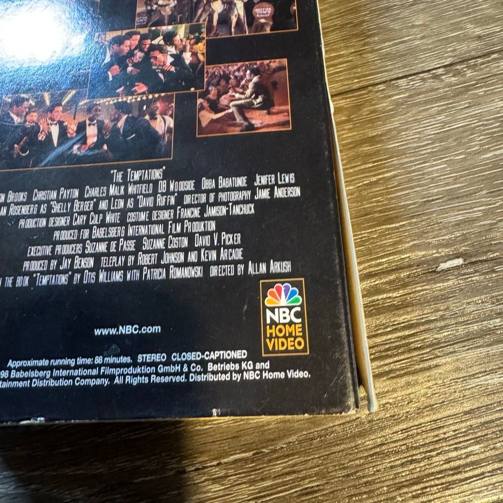 Vintage 1998 The Temptations NBC Home Video Part Two VHS Black Purpl Size ONE SIZE - 7 Thumbnail