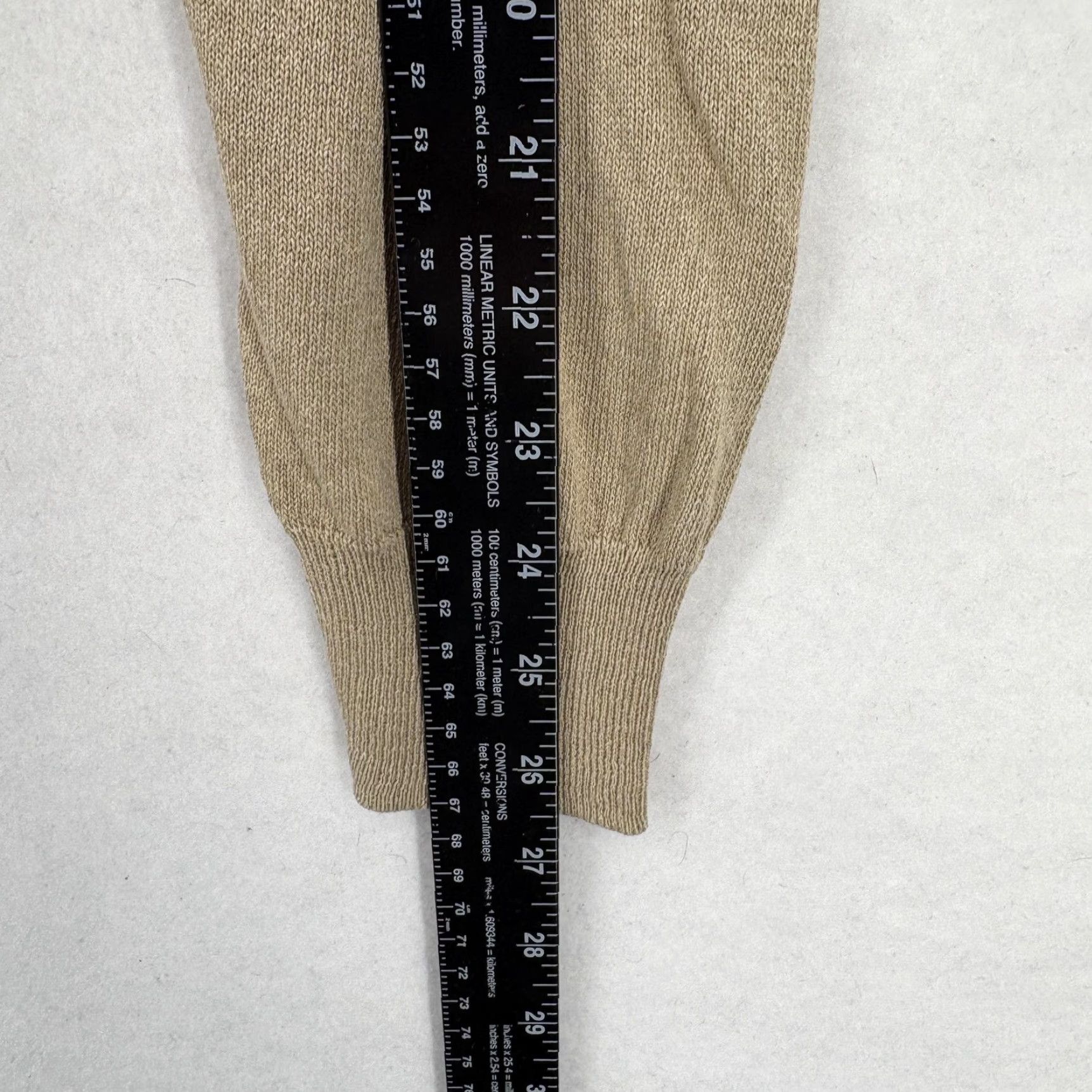 Jos. A. Bank Jos A Bank Sweater Mens Medium Tan 100% Silk Long Sleeve Polo Pullover Knit Size US M / EU 48-50 / 2 - 7 Thumbnail