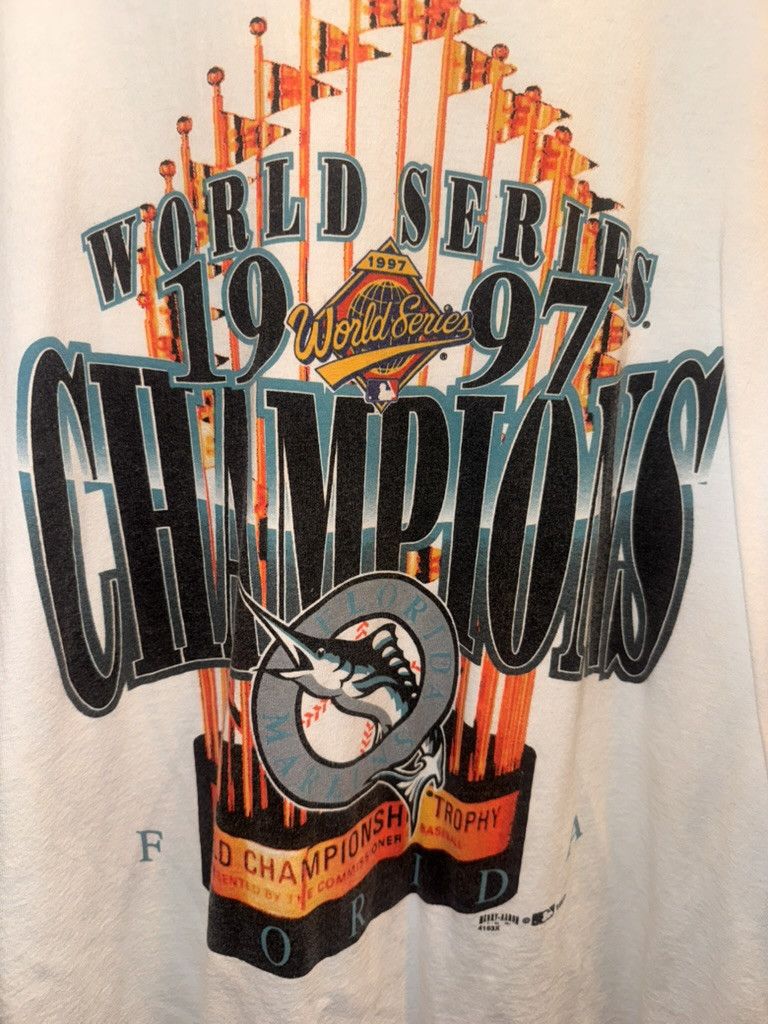Vintage VINTAGE MARLINS 1997 WORLD SERIES CHAMPIONSHIP SHIRT Size US XL / EU 56 / 4 - 2 Thumbnail