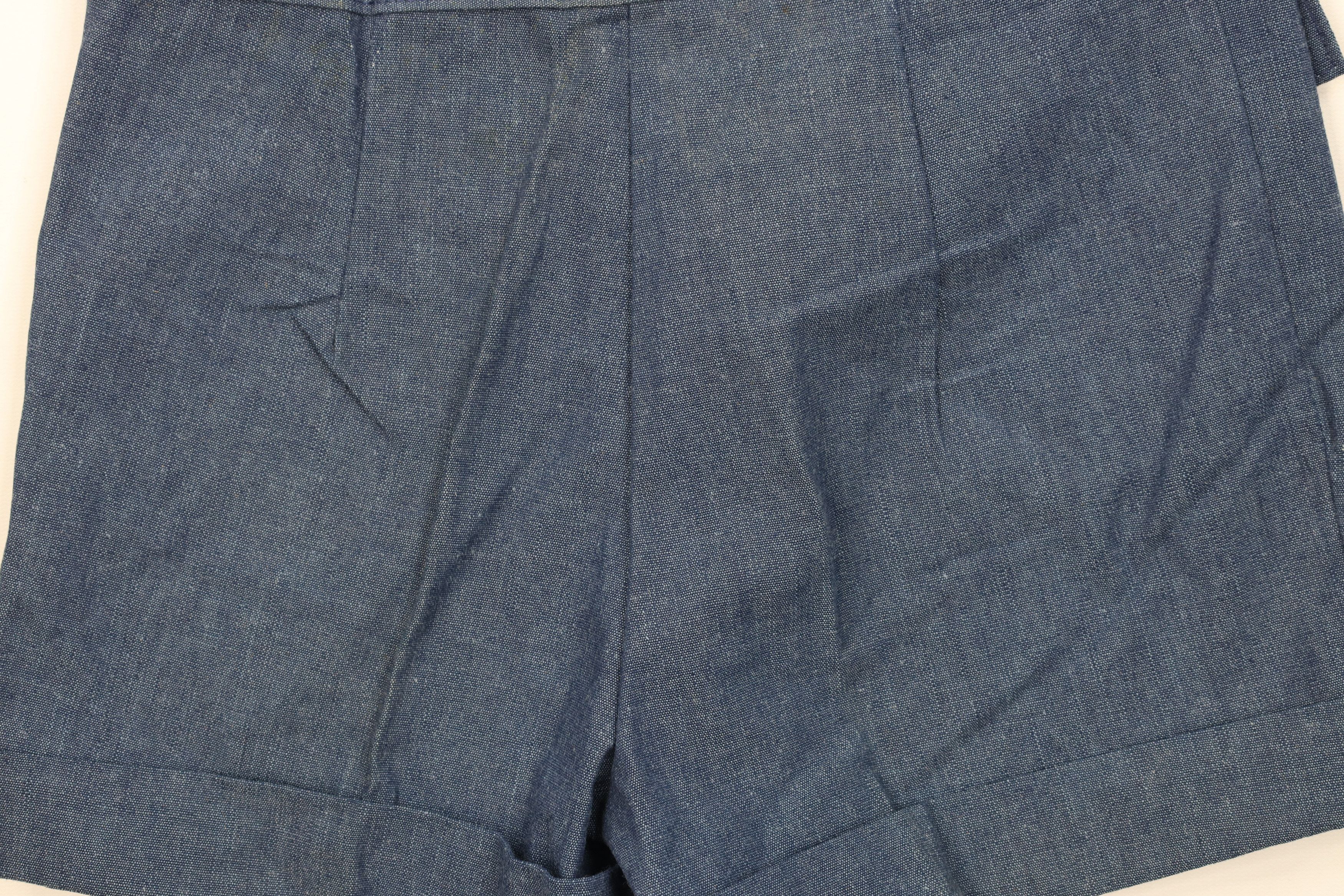 Vintage Vintage 70s Streetwear Chambray Cuffed Denim Shorts Blue USA Size 28" / US 6 / IT 42 - 9 Thumbnail