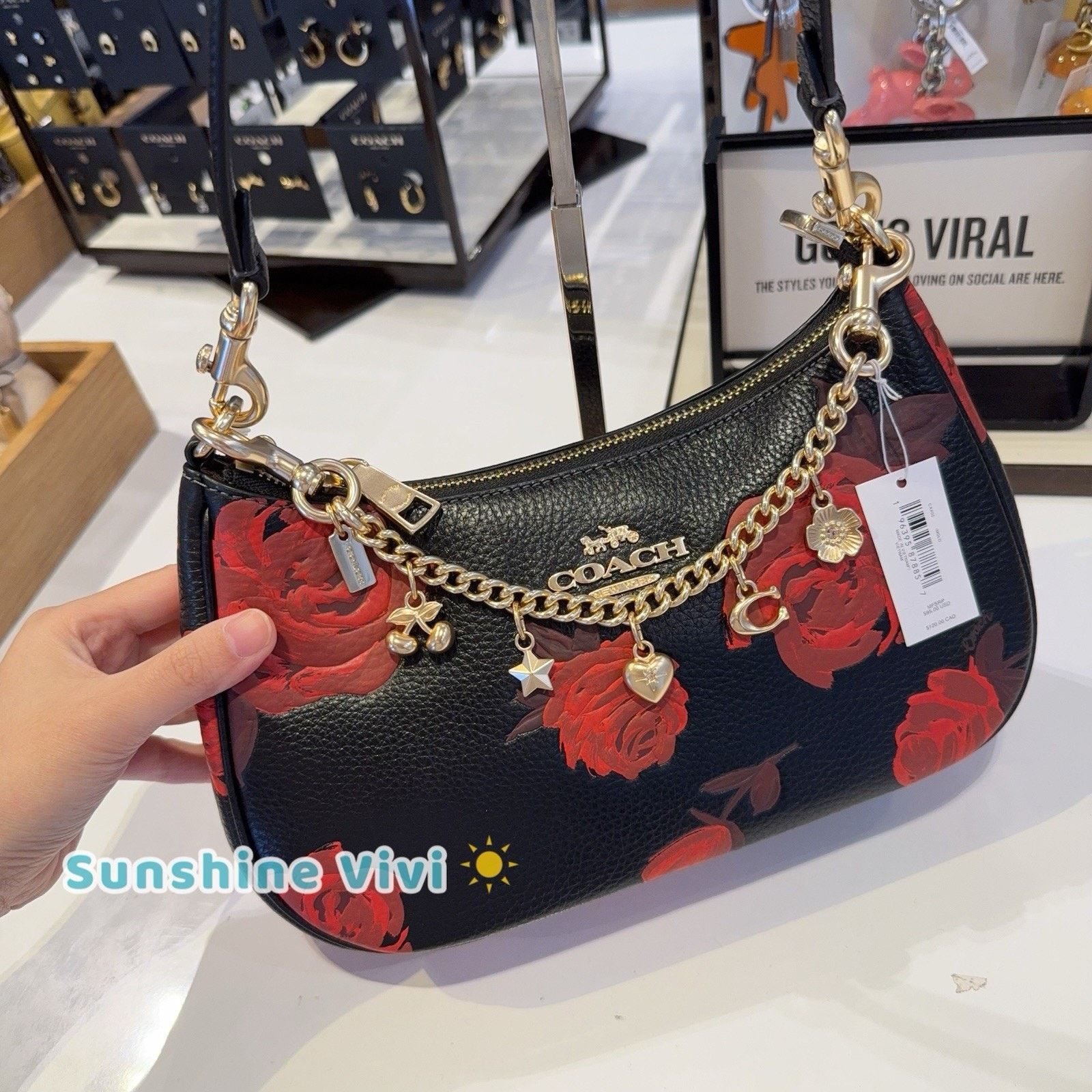 Coach NWT COACH Bundle Chain Charms CAX00 & CCE28 Teri Floral Size ONE SIZE - 10 Thumbnail