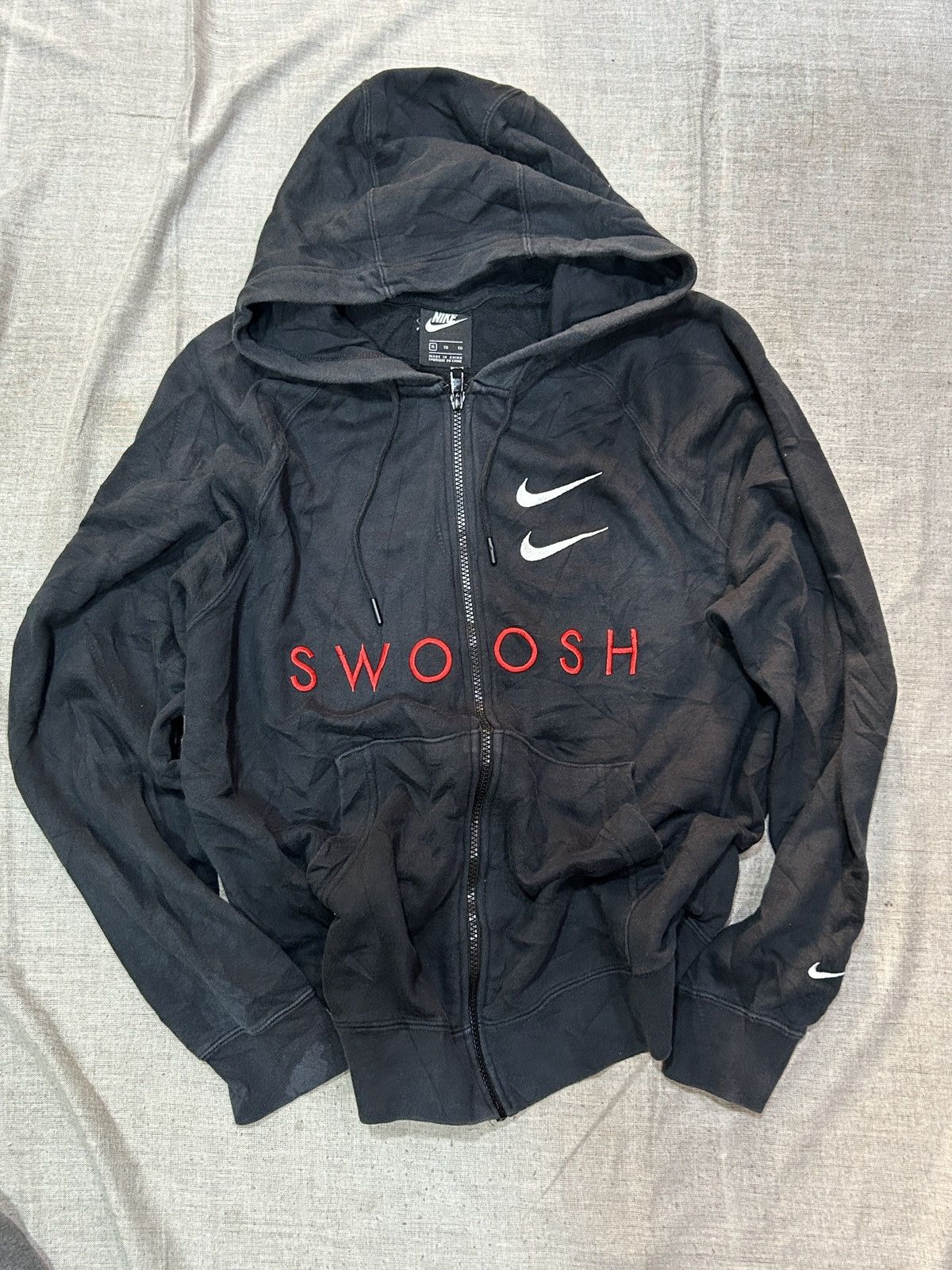 Nike NIKE Sportswear Swoosh Zip-Up Hoodie CT7360 010 Size US XL / EU 56 / 4 - 2 Thumbnail