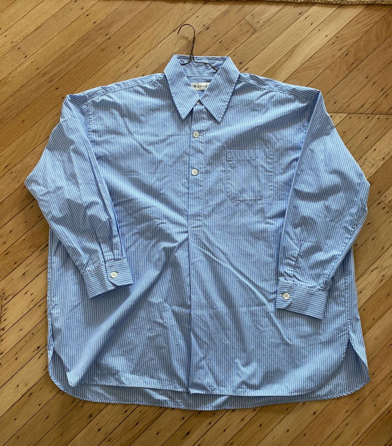 Our Legacy Our Legacy Popover Shirt Hedge Fund Stripe Size US S / EU 44-46 / 1 - 2 Thumbnail