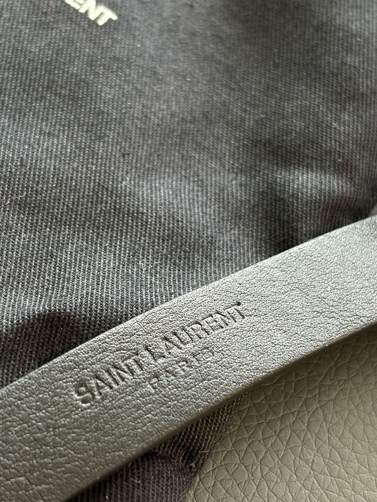 Saint Laurent Paris Saint Laurent Super Skinny Leather Vintage Belt Brand New Size 36 - 8 Thumbnail