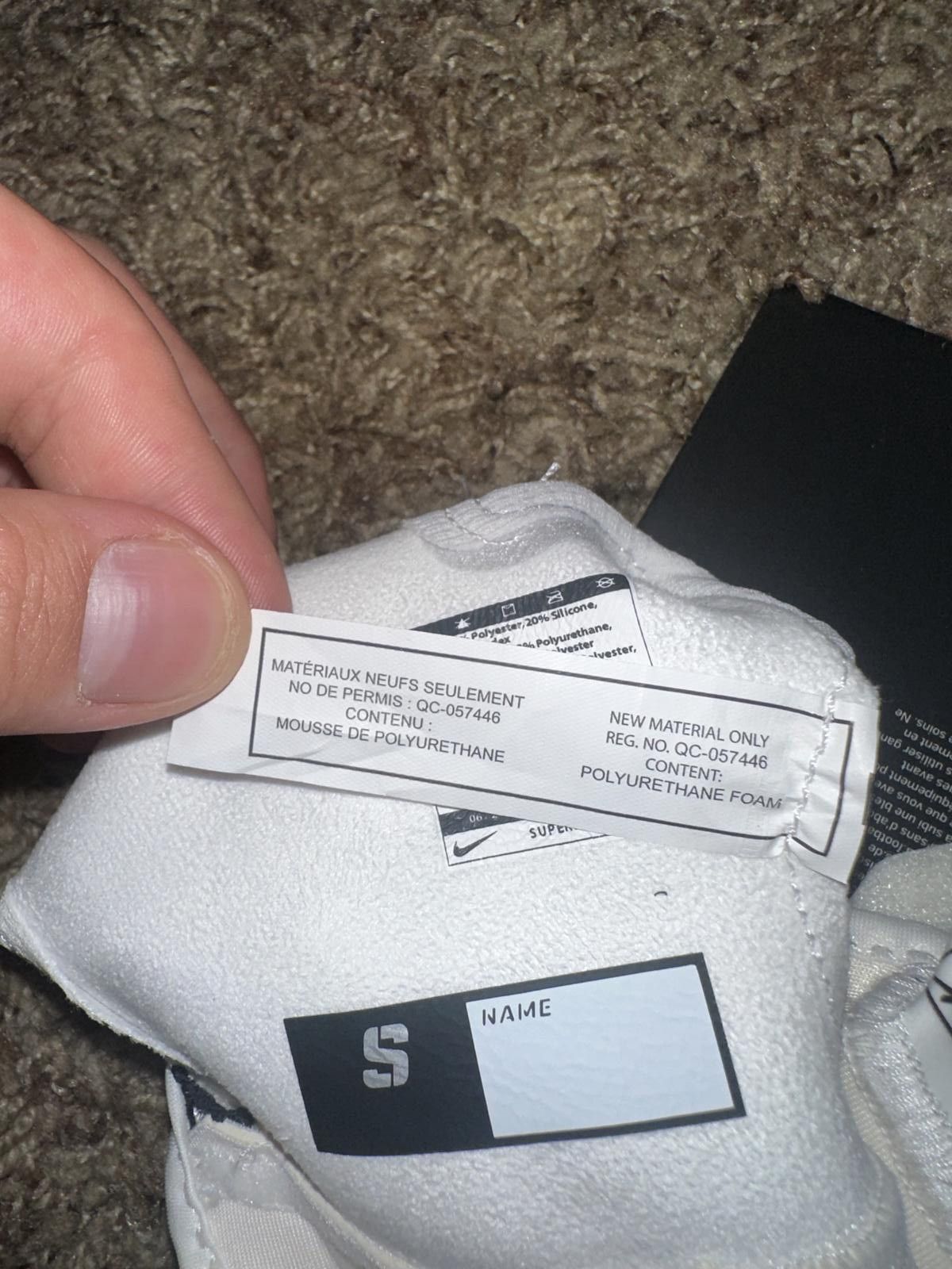 Nike Nike Men’s White Superbad 6.0 Football Gloves Size ONE SIZE - 8 Thumbnail