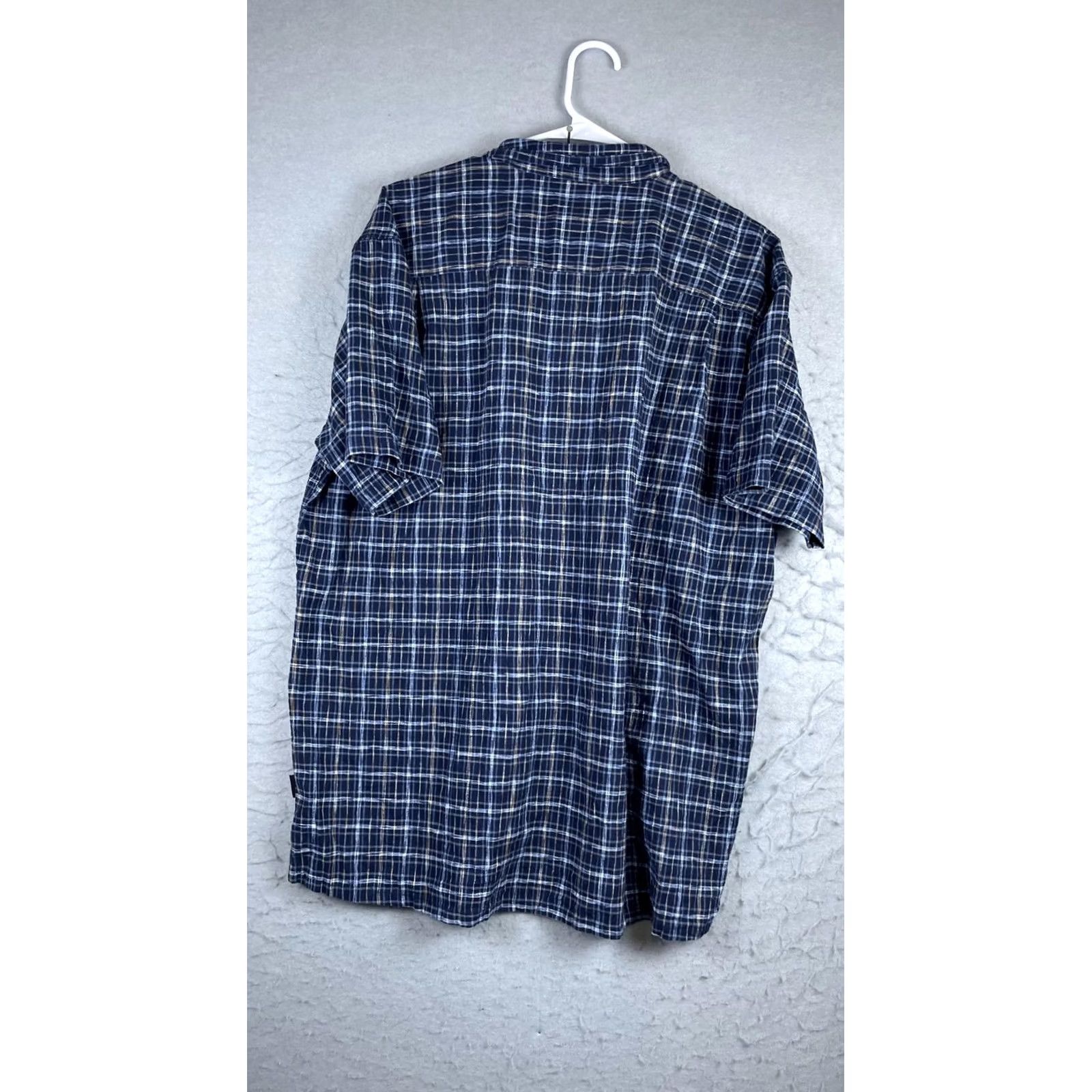 Patagonia Patagonia Mens XL Blue Plaid Short Sleeve Button Front Lightweight Casual Shirt Size US XL / EU 56 / 4 - 5 Thumbnail
