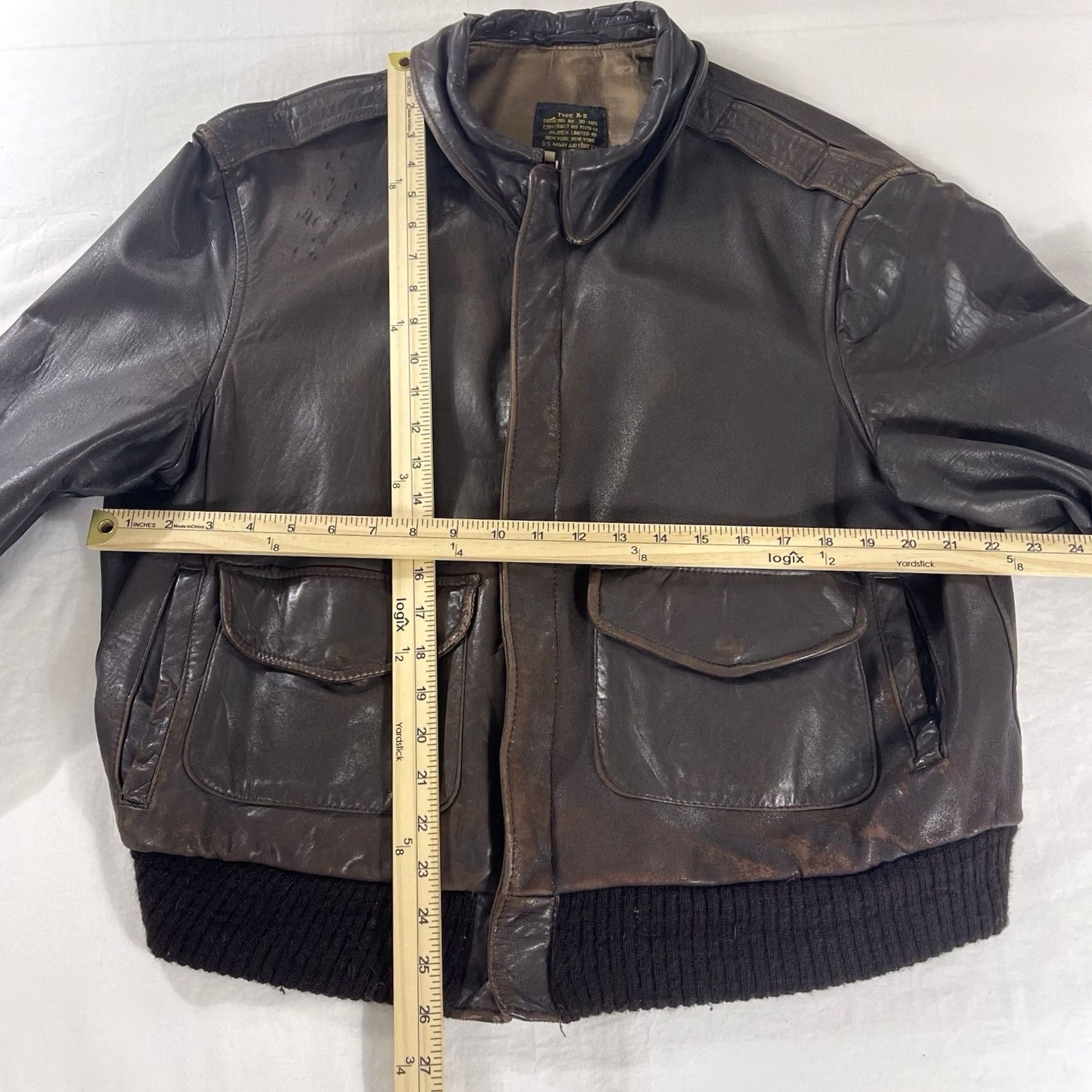 Avirex VINTAGE Avirex Men's Jacket A-2 1978-01 Leather Bomber Brown 46 Mens Avi re x? Size US S / EU 44-46 / 1 - 3 Thumbnail