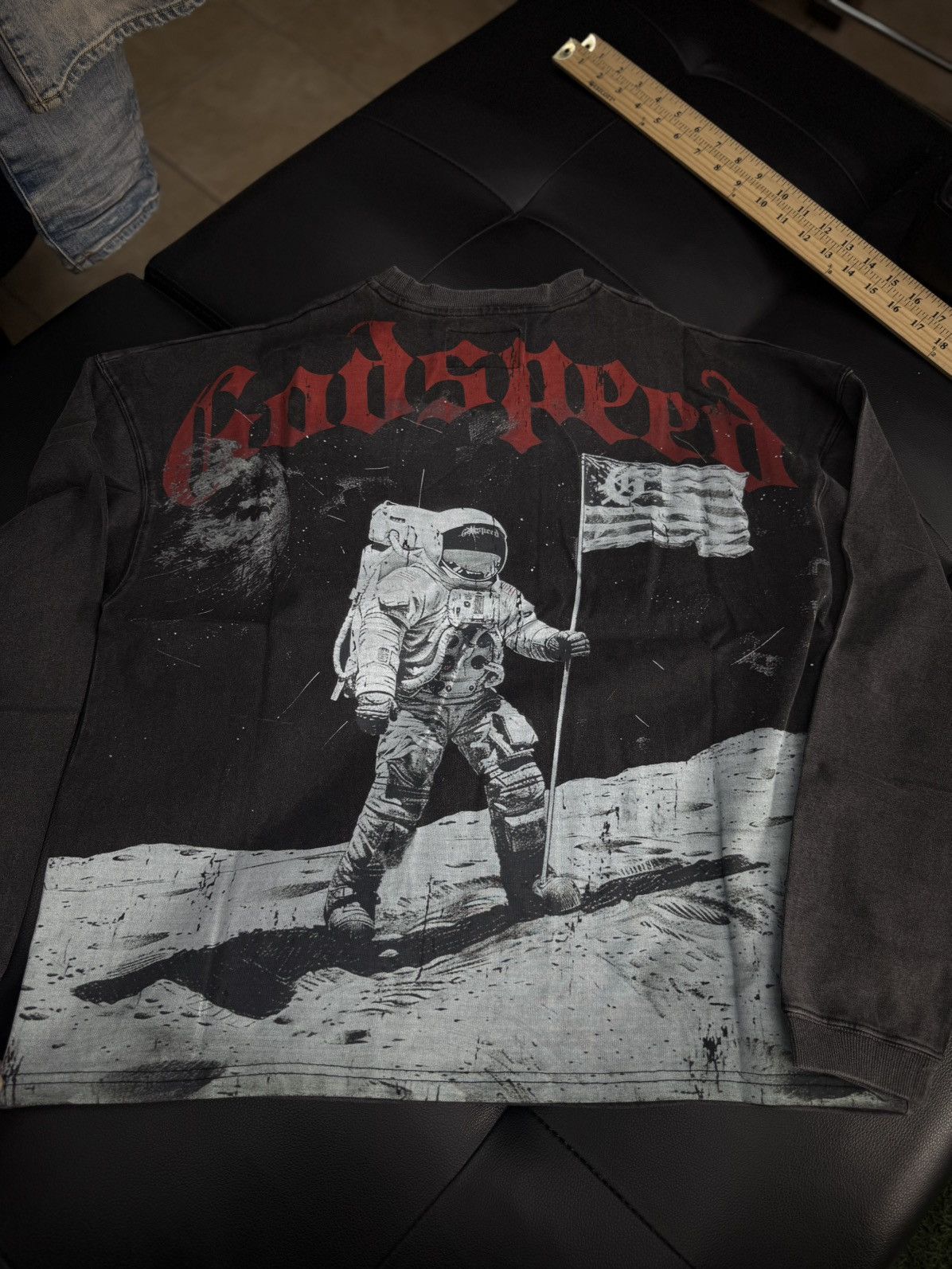 Godspeed Godspeed Moon Astronaut L/S Tee Shirt Size Small (NEW) Size US S / EU 44-46 / 1 - 5 Thumbnail