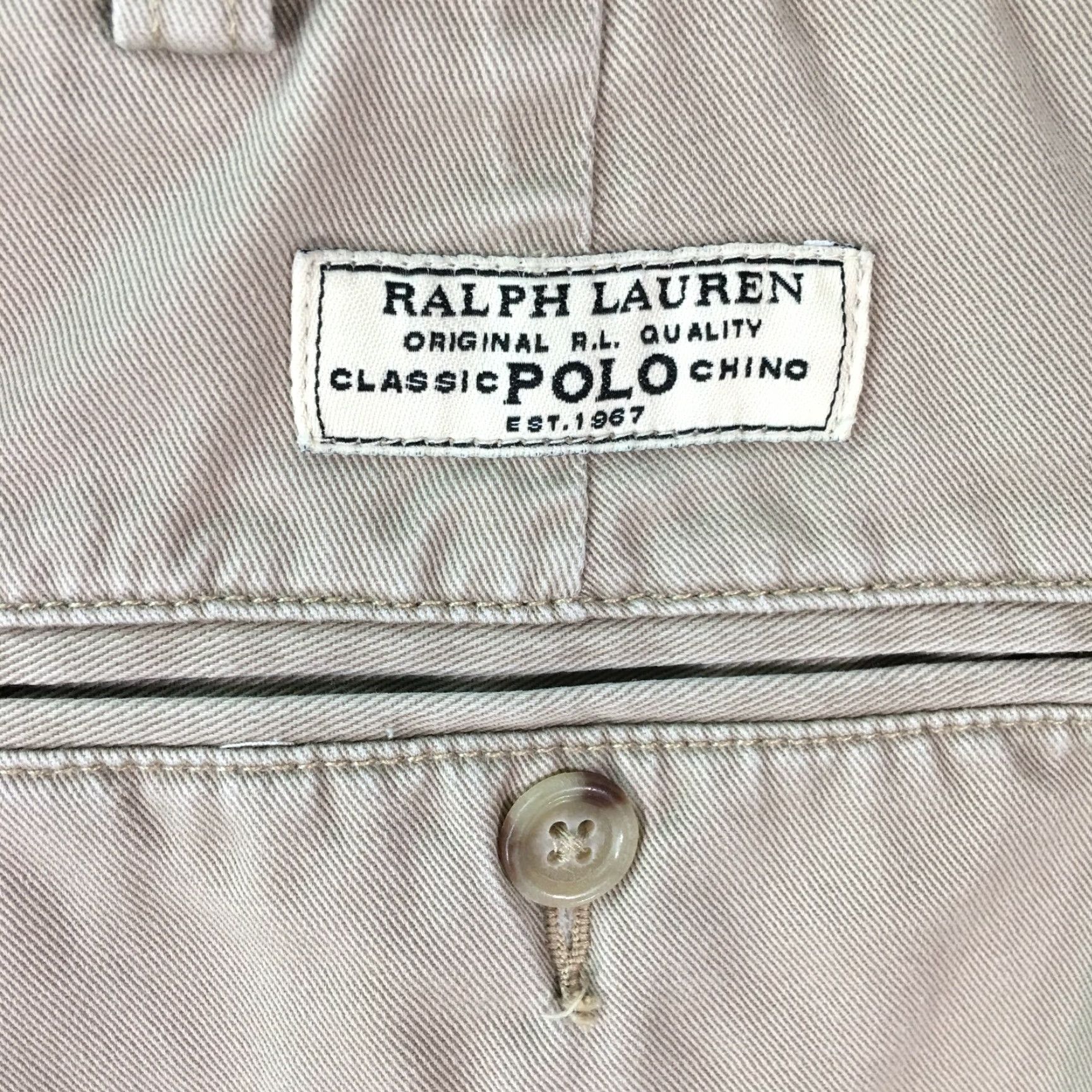 Polo Ralph Lauren Polo By Ralph Lauren Mens Regular Flat Front Classic Beige Chino Shorts Size 40 Size US L / EU 52-54 / 3 - 3 Thumbnail