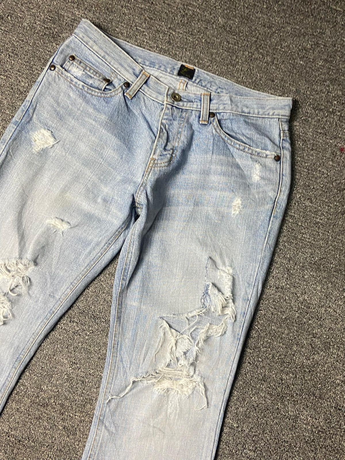 Japanese Brand ET BOITE Brand Flare Ripped Denim Jeans (141) Size 28" / US 6 / IT 42 - 7 Thumbnail
