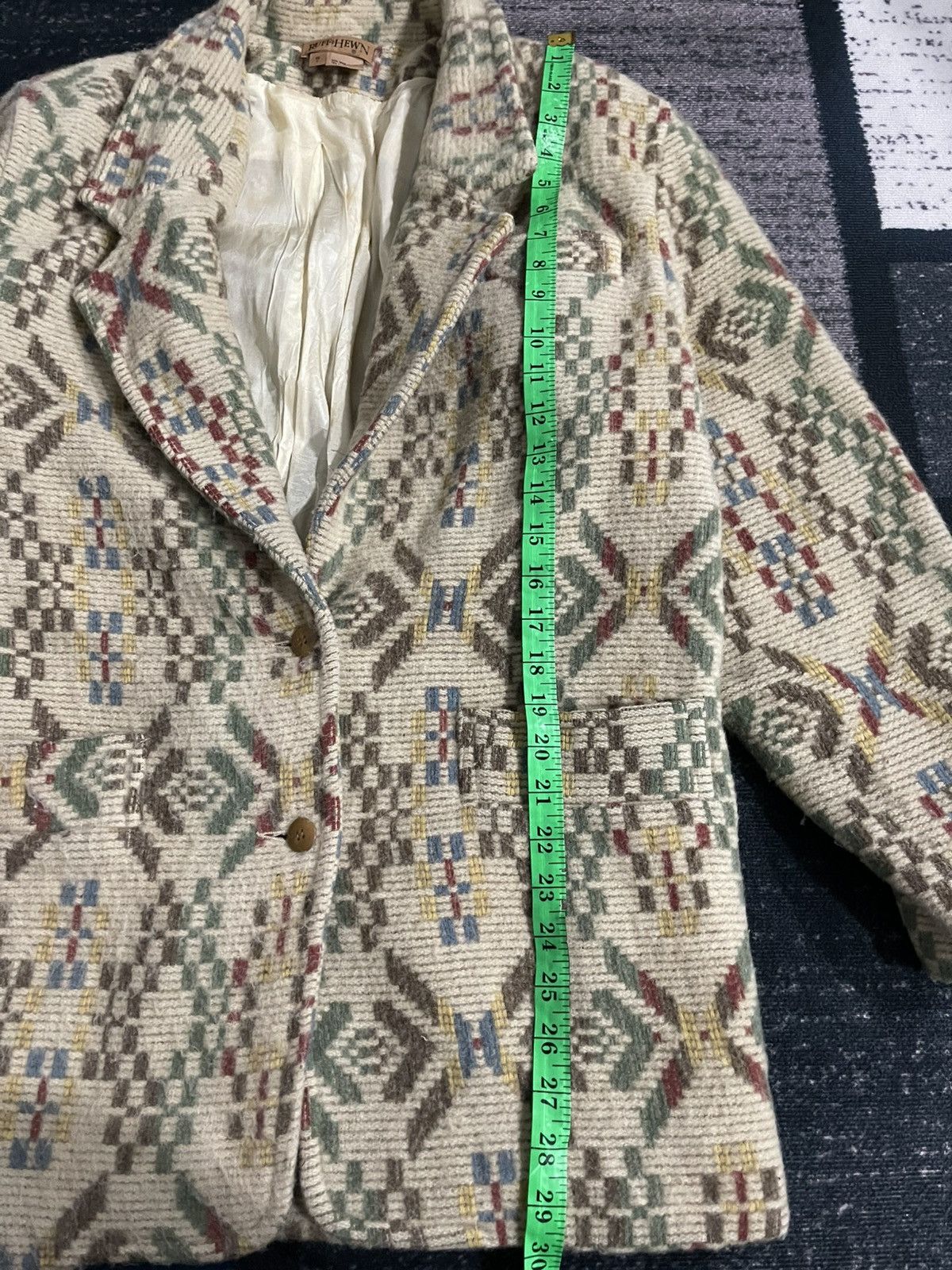 Vintage Vintage Ruff Hewn Abstract Aztec Wool Style Blazer Size US L / EU 52-54 / 3 - 19 Thumbnail