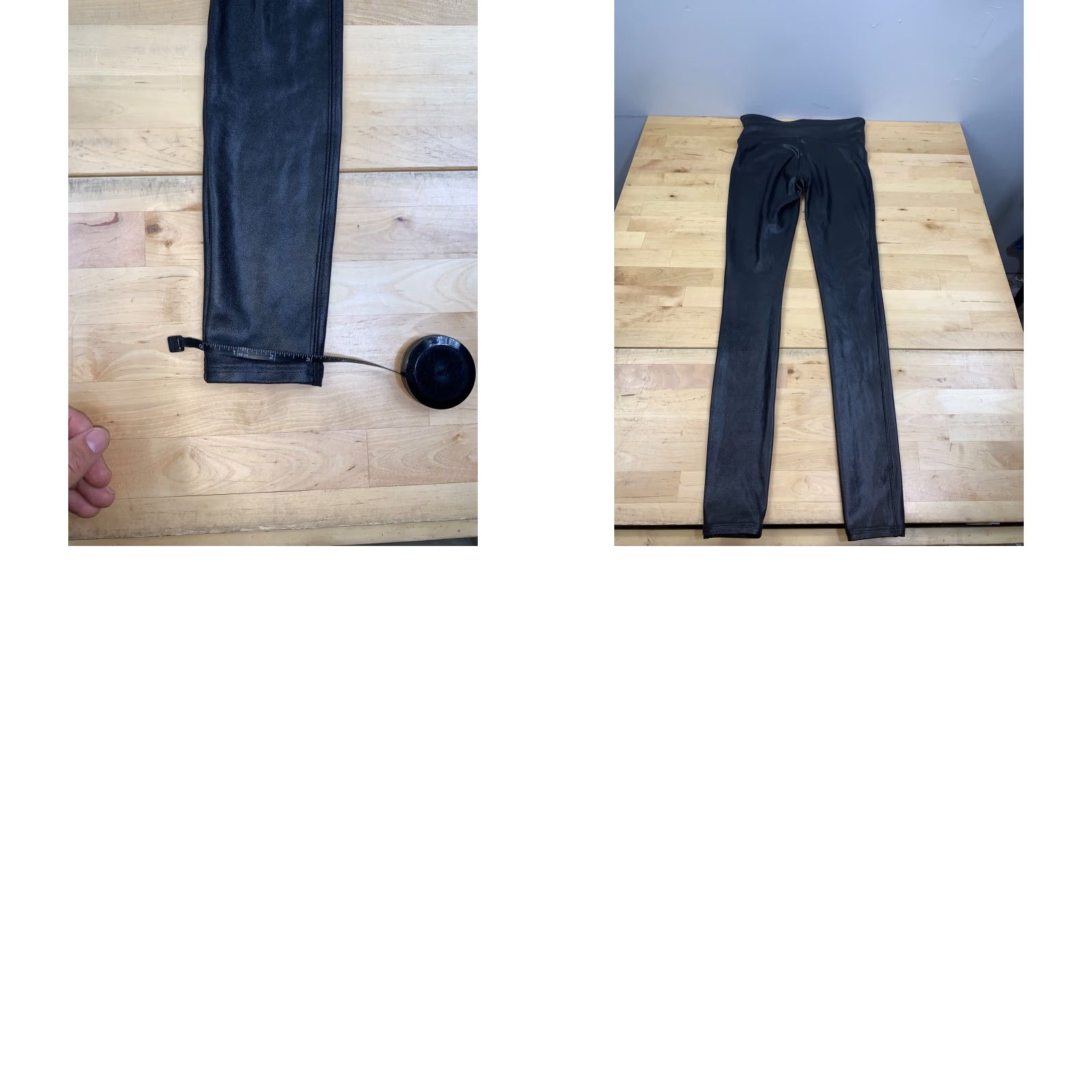 Spanx Spanx Leggings Womens S Black Faux Leather Athletic Casual Inseam 27" #9392 Size 28" / US 6 / IT 42 - 8 Thumbnail