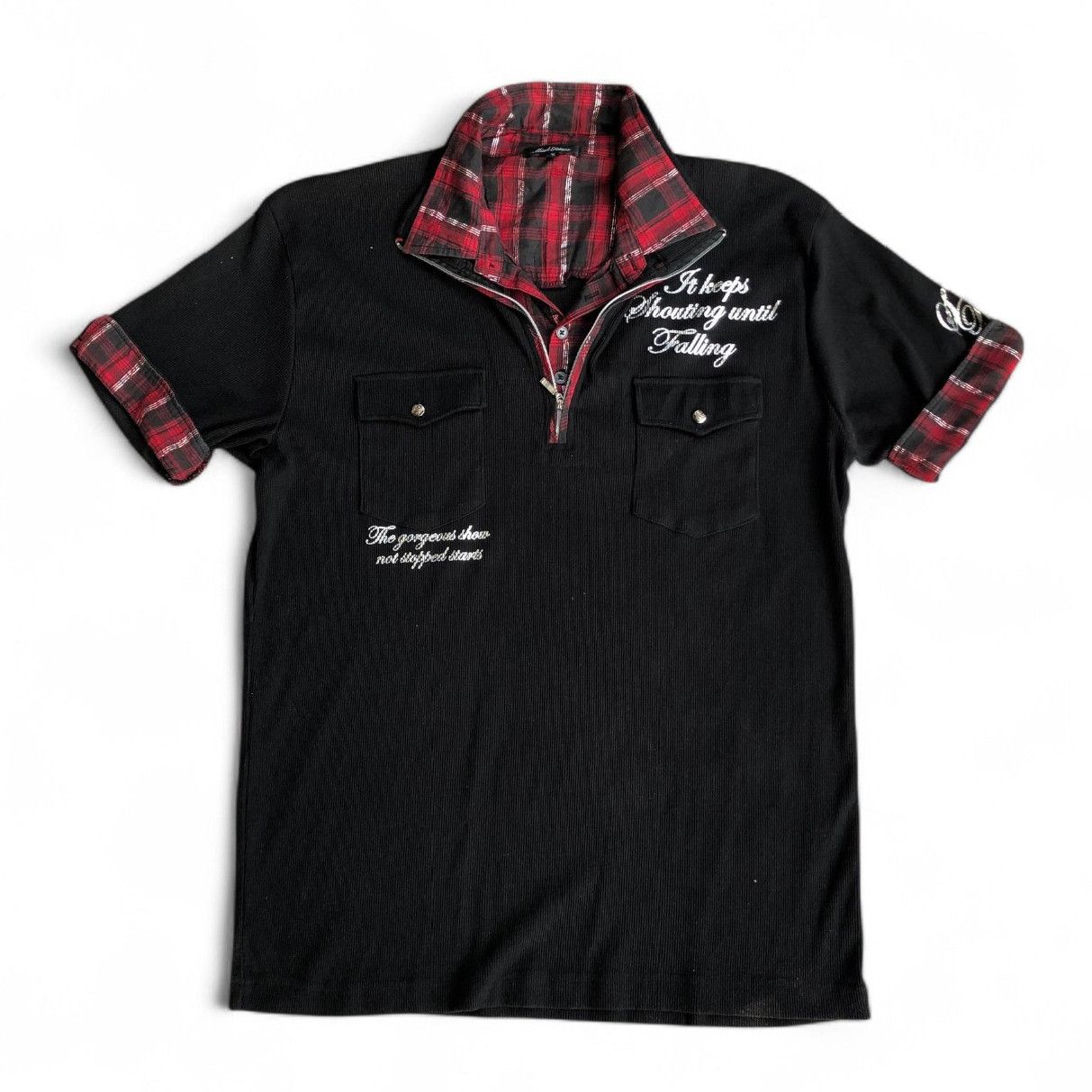 If Six Was Nine 2000s Double Layer Collar Mindgames Poem not lgb Size US L / EU 52-54 / 3 - 1 Thumbnail