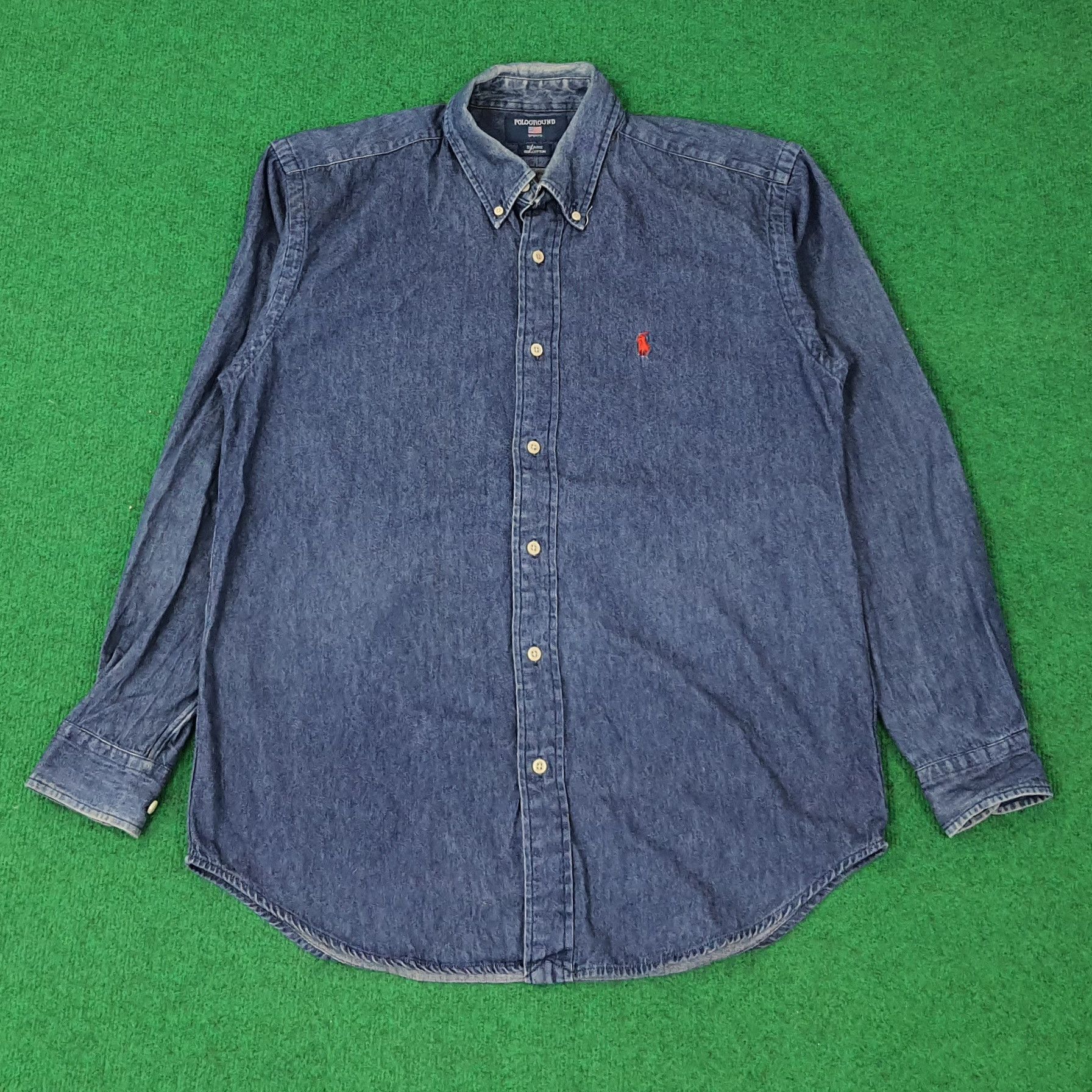 Polo Ralph Lauren Vintage Polo ground Sport Button Up Shirt C259N73 Size US M / EU 48-50 / 2 - 1 Thumbnail