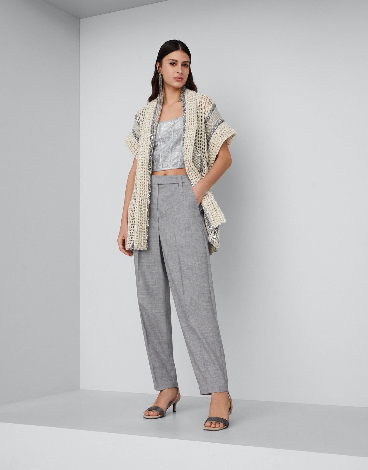 Brunello Cucinelli o1la1rc1a0425 Cardigan in Multicolor Size XL / US 12-14 / IT 48-50 - 4 Thumbnail