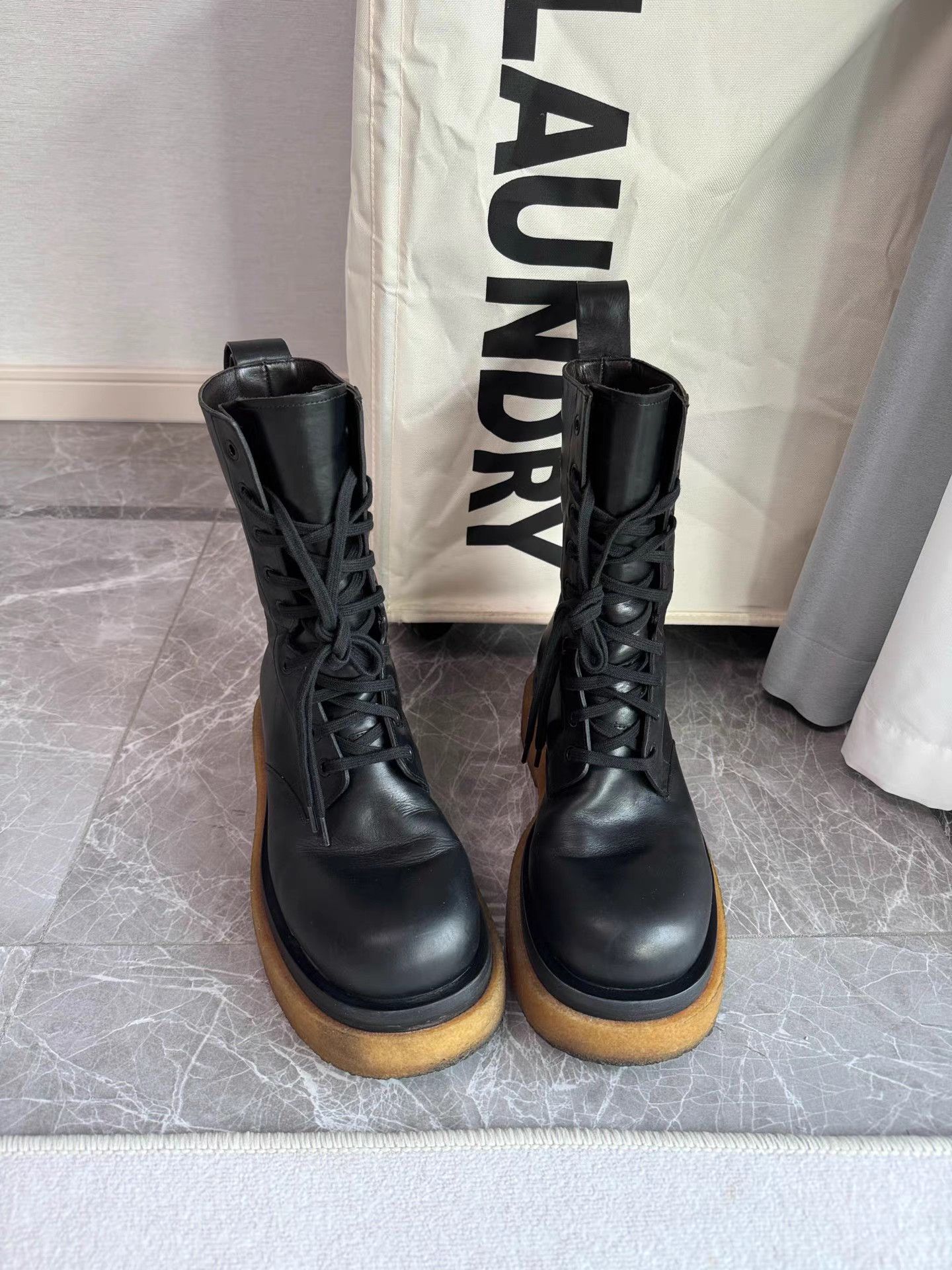 Bottega Veneta Bottega Veneta Lug Combat Boots K6 Size US 7 / EU 40 - 2 Thumbnail