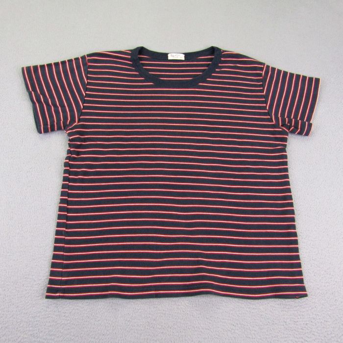 Brandy Melville Brandy Melville John Galt Shirt Womens One Size Red Blue  Stripes Top Tee Italy