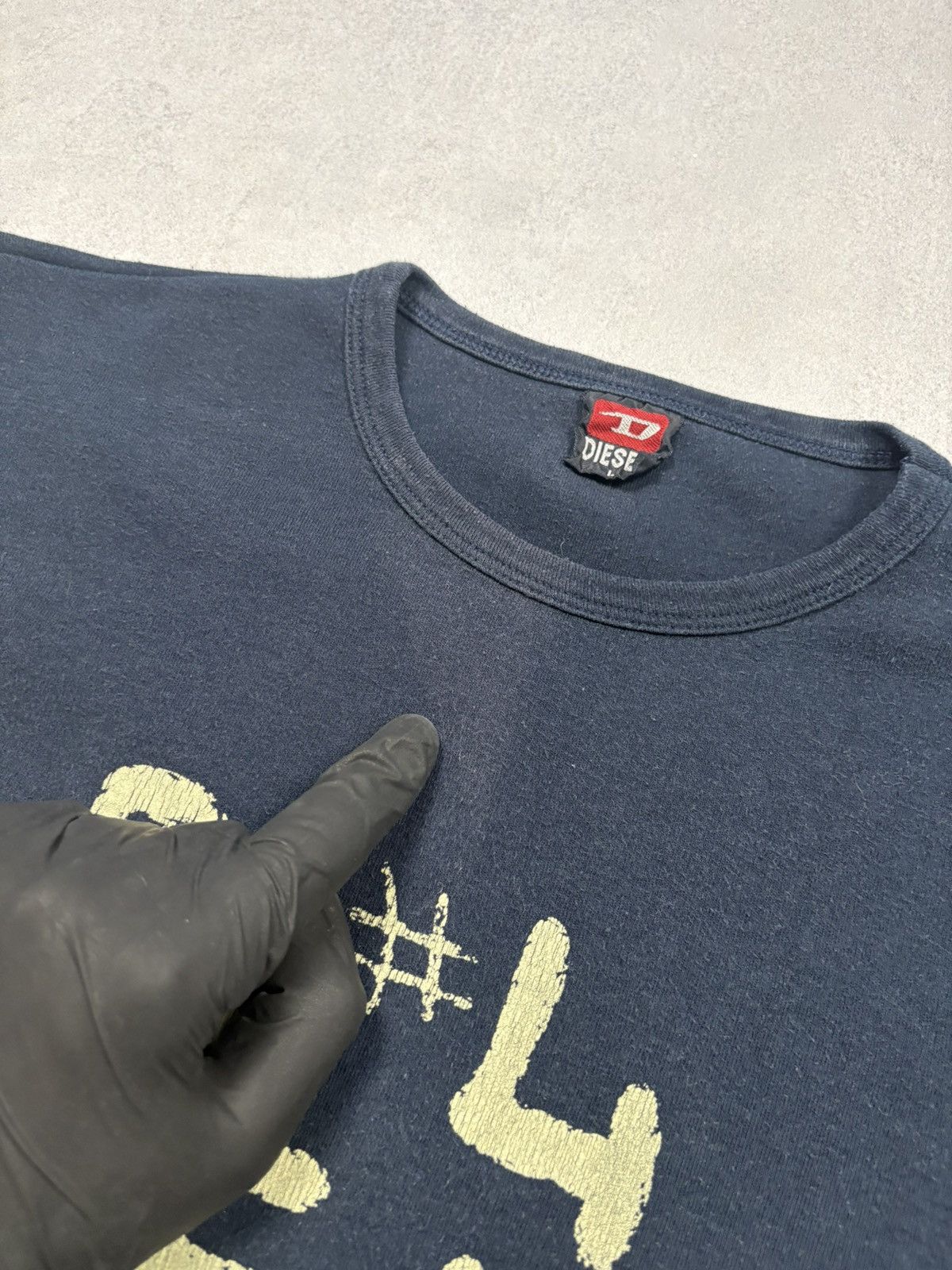 Diesel Diesel 00s D#4 S.L Graphic T Shirt Faded Navy Y2K Vintage L Size L / US 10 / IT 46 - 7 Thumbnail